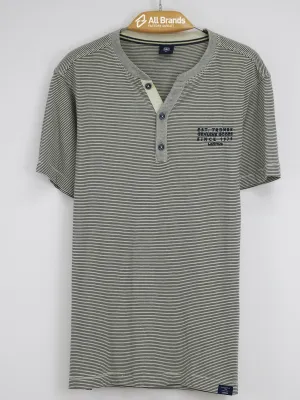 Herren gestreiftes Hemd, Hellbeige