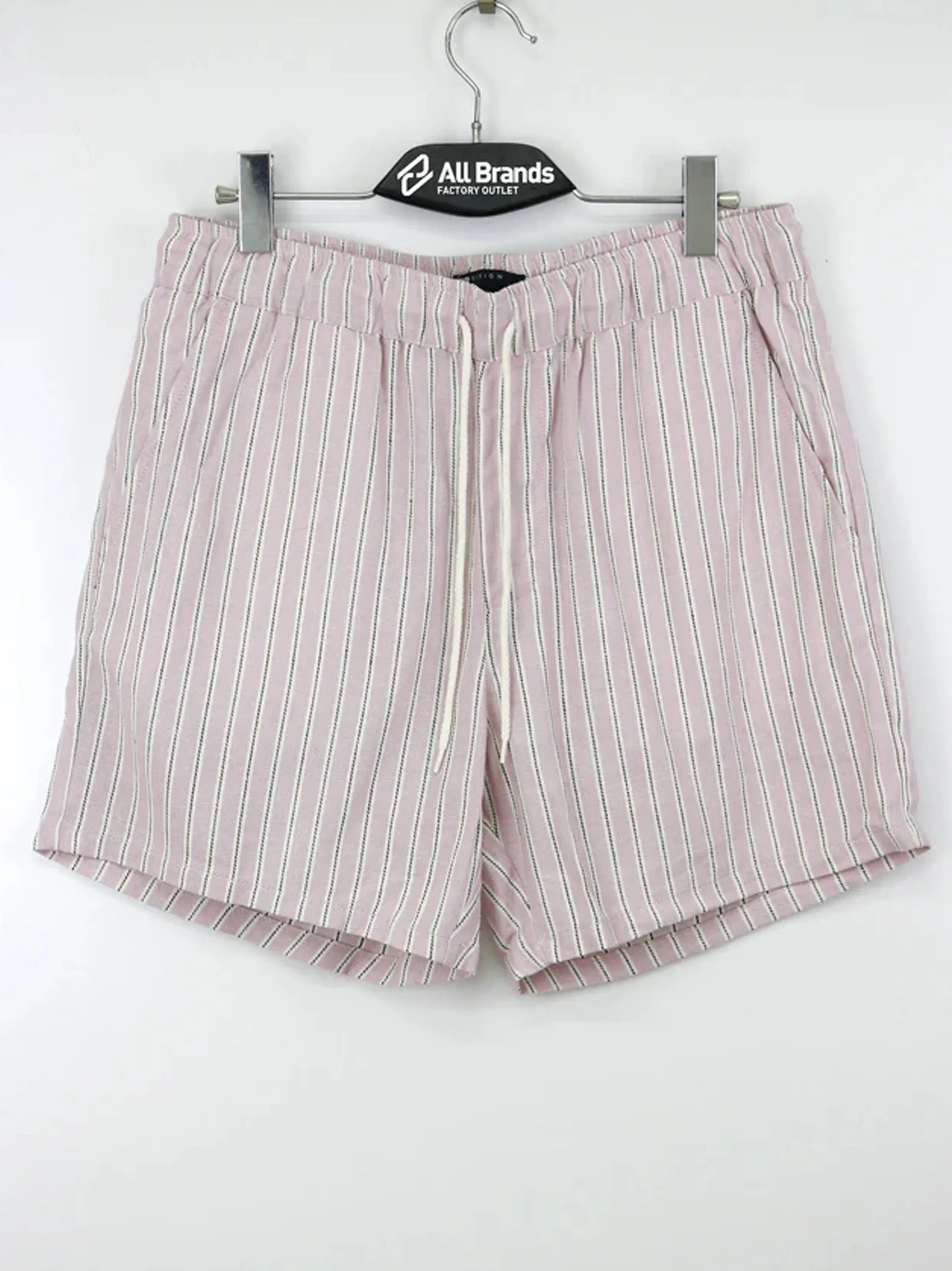 Herren gestreifte Shorts, Hellrosa
