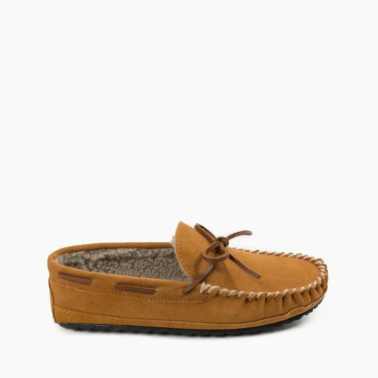 Minnetonka Herren 4154 Casey Pantoffel Hellbraun Wildleder