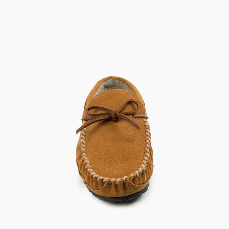 Minnetonka Herren 4154 Casey Pantoffel Hellbraun Wildleder