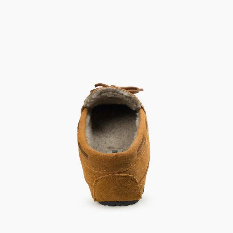 Minnetonka Herren 4154 Casey Pantoffel Hellbraun Wildleder