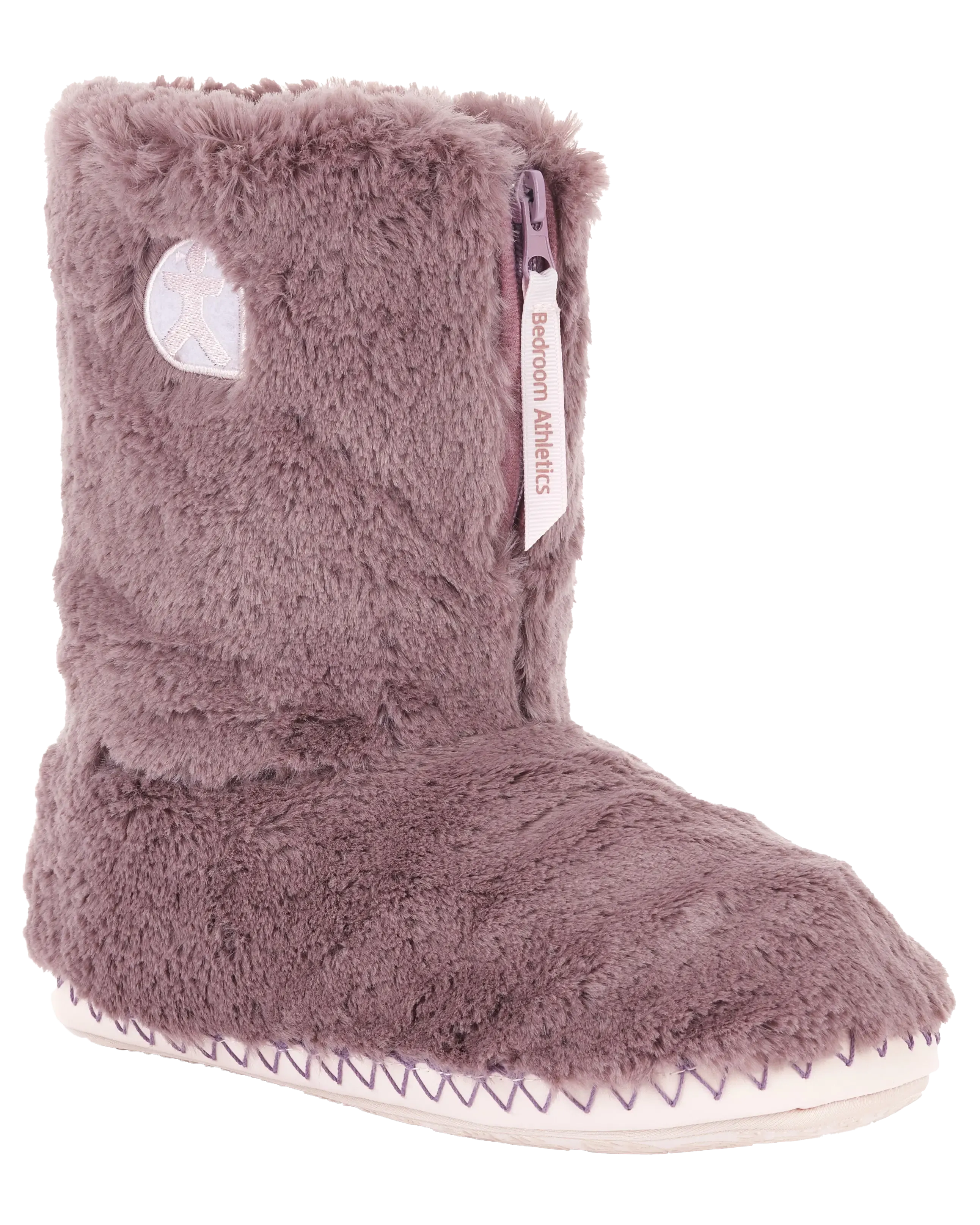 Monroe Faux-Fur Pantoffelstiefel in Aquarell & Mattrosa