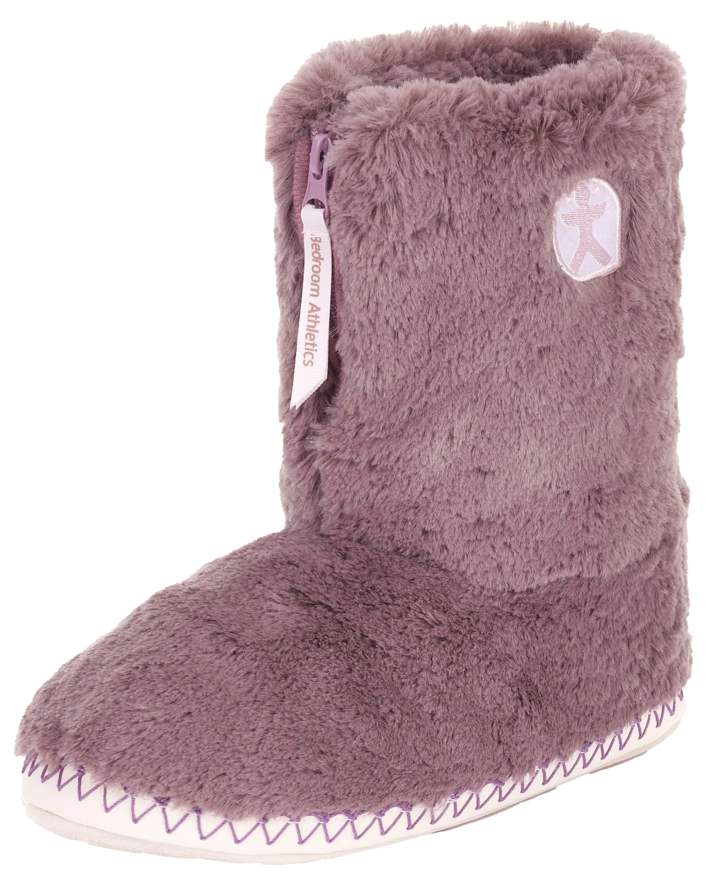 Monroe Faux-Fur Pantoffelstiefel in Aquarell & Mattrosa