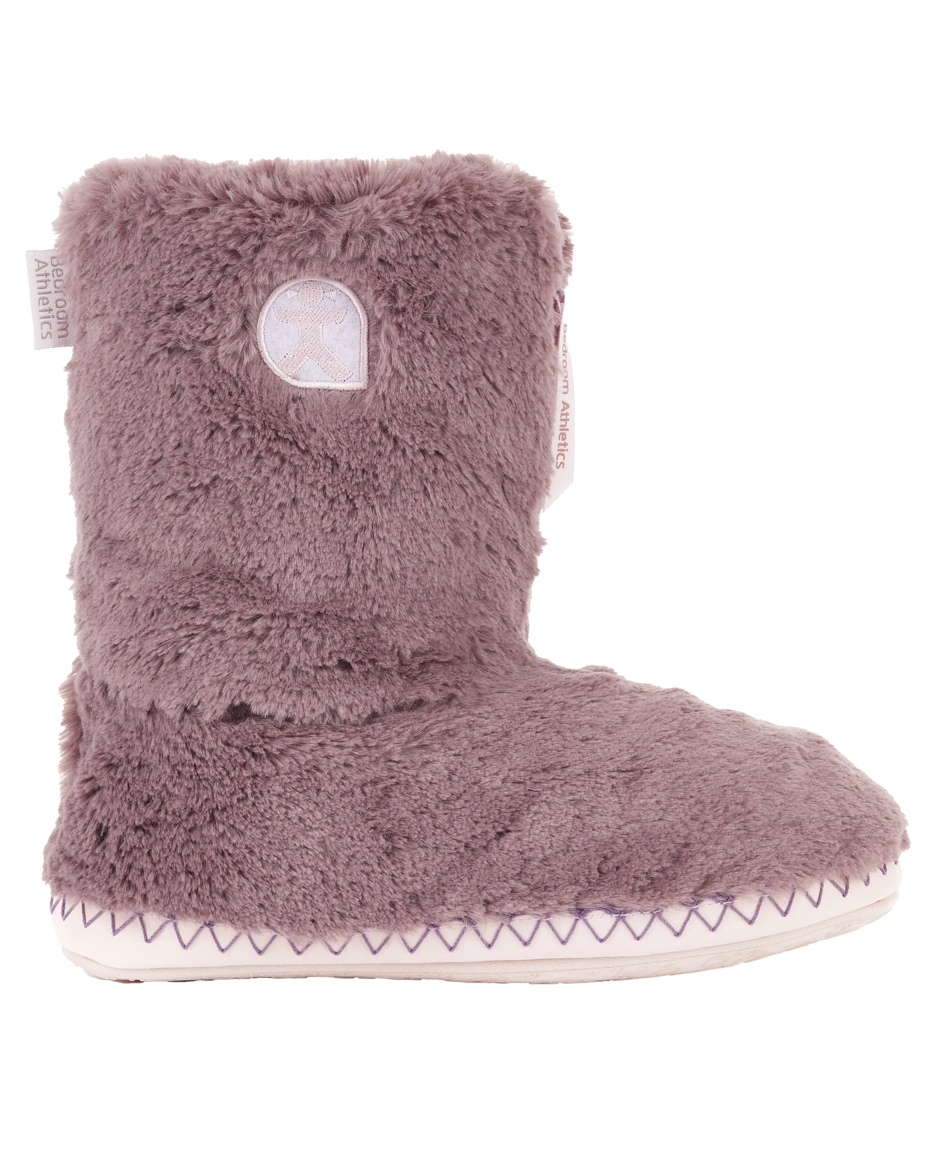 Monroe Faux-Fur Pantoffelstiefel in Aquarell & Mattrosa