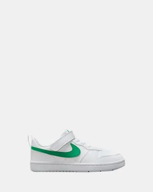 Nike Kinder Schuhe Court Borough Low Recraft Vorschule Weiß/Stadion Grün/Grau