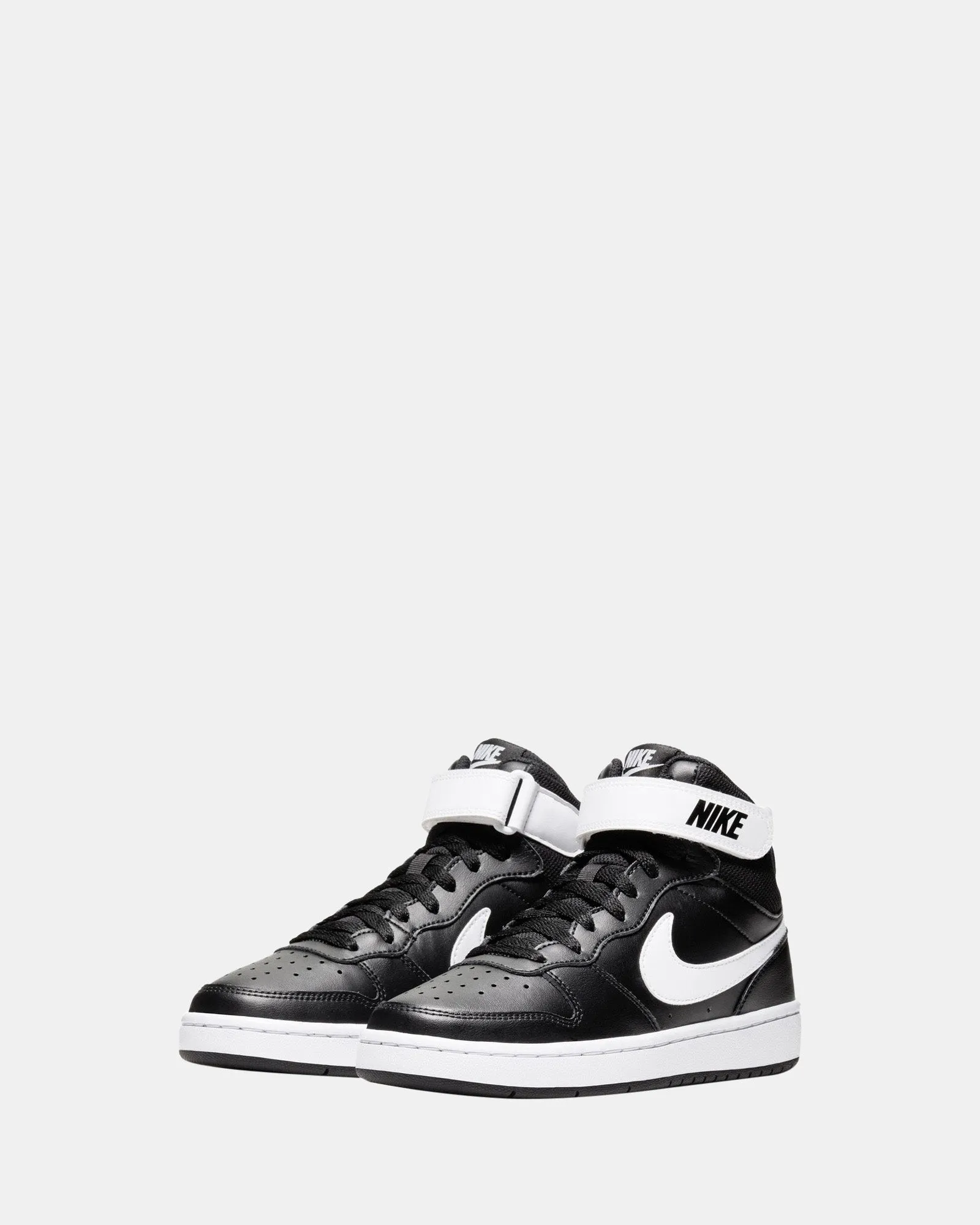 Nike Kinder Schuhe Court Borough Mid 2 Grundschule Schwarz/Weiß