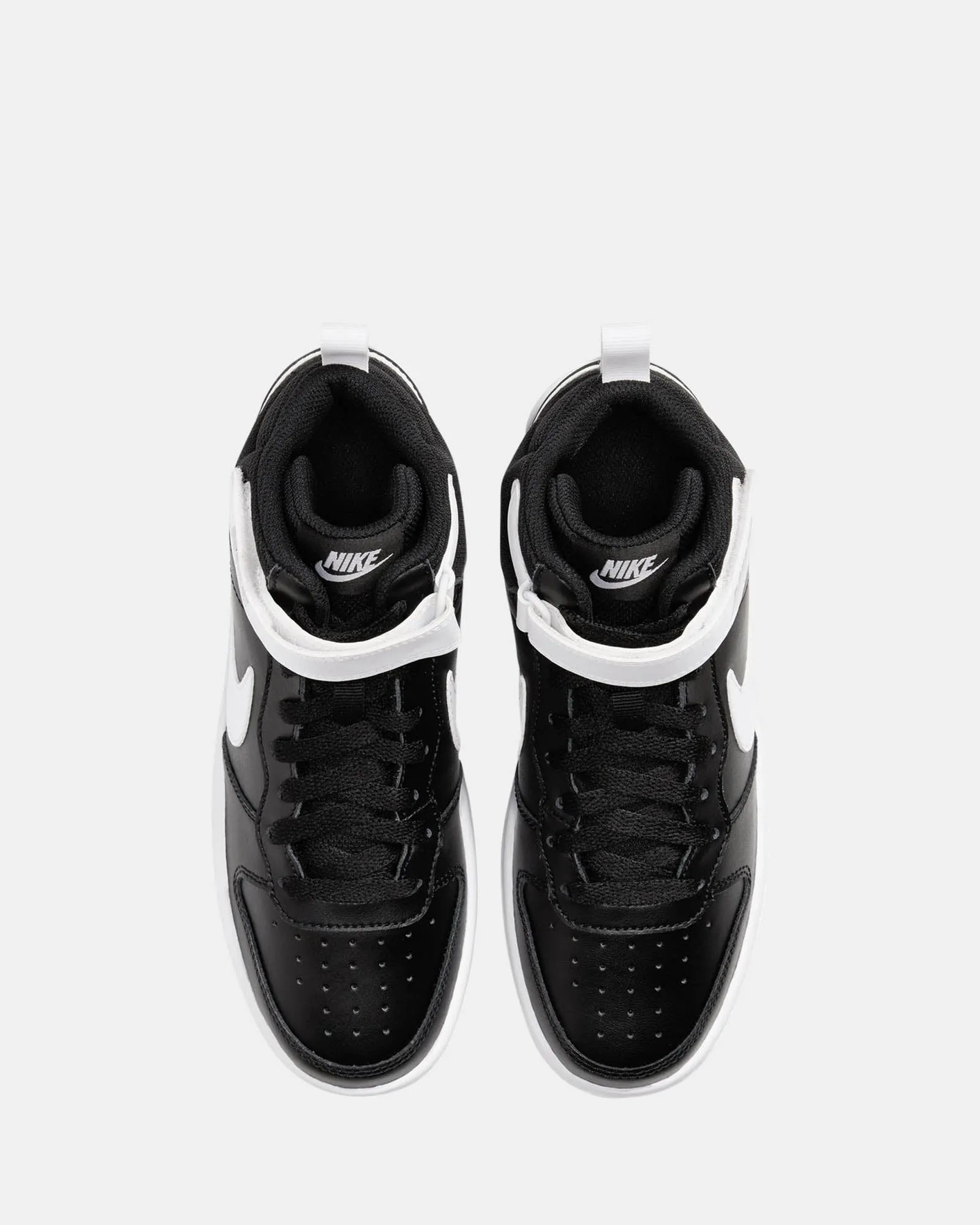 Nike Kinder Schuhe Court Borough Mid 2 Grundschule Schwarz/Weiß