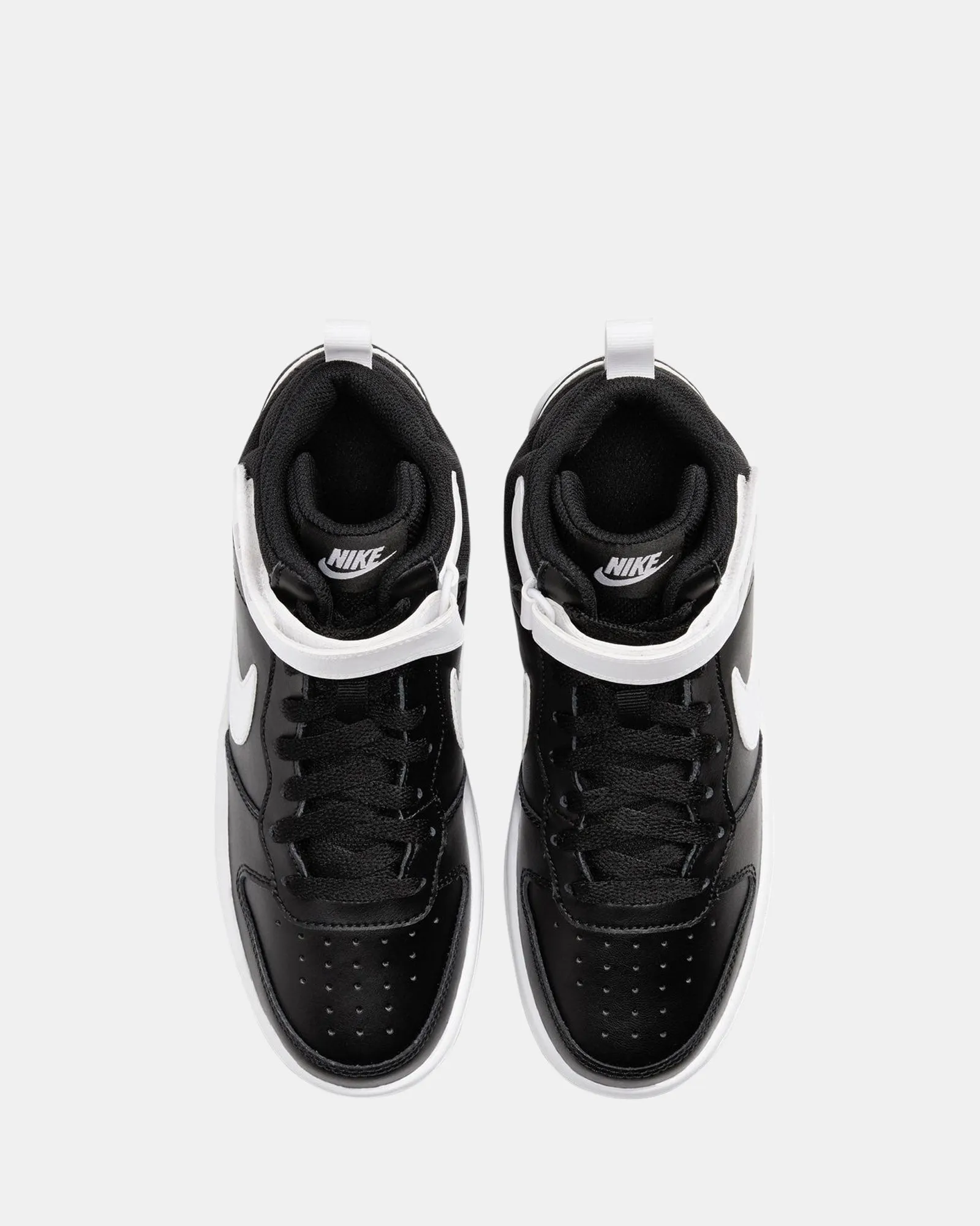 Nike Kinder Schuhe Court Borough Mid 2 Grundschule Schwarz/Weiß