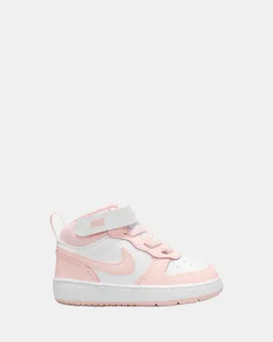 Nike Kinder Schuhe Court Borough Mid 2 Inf G Weiß/Echo Pink