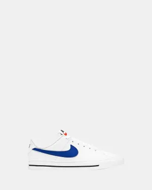 Nike Kinder Schuhe Court Legacy Grundschule Weiß/Game Royal/Schwarz