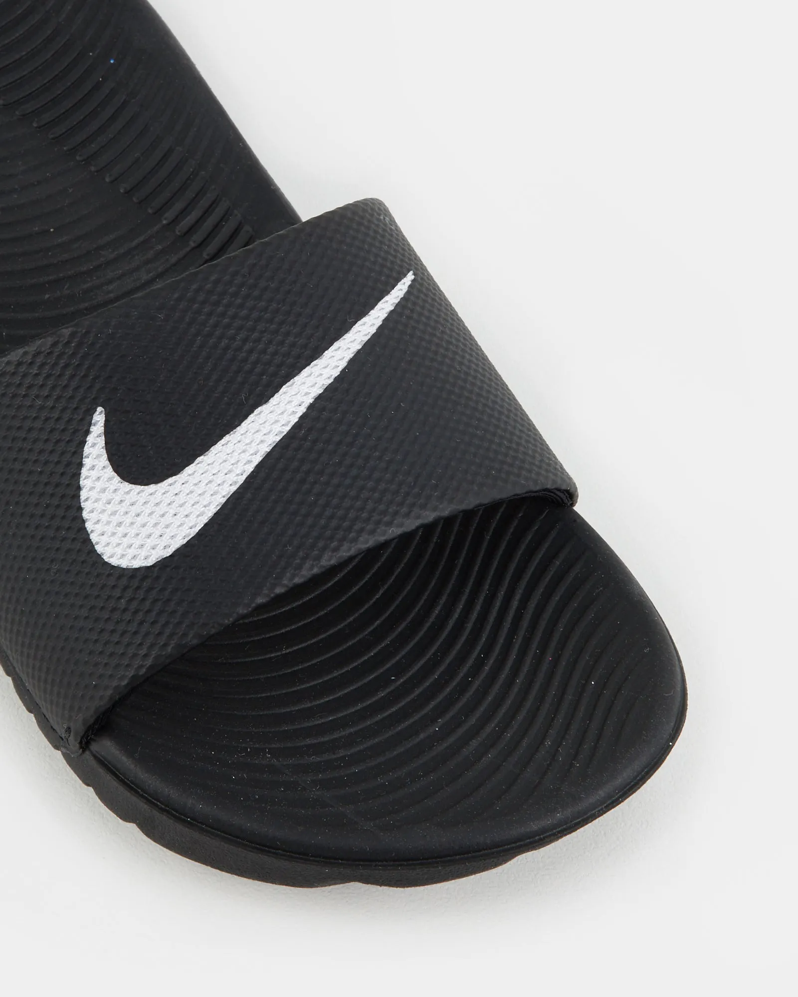 Nike Kinder-Schuhe Kawa Slides Schwarz/Weiß