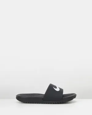 Nike Kinder-Schuhe Kawa Slides Schwarz/Weiß