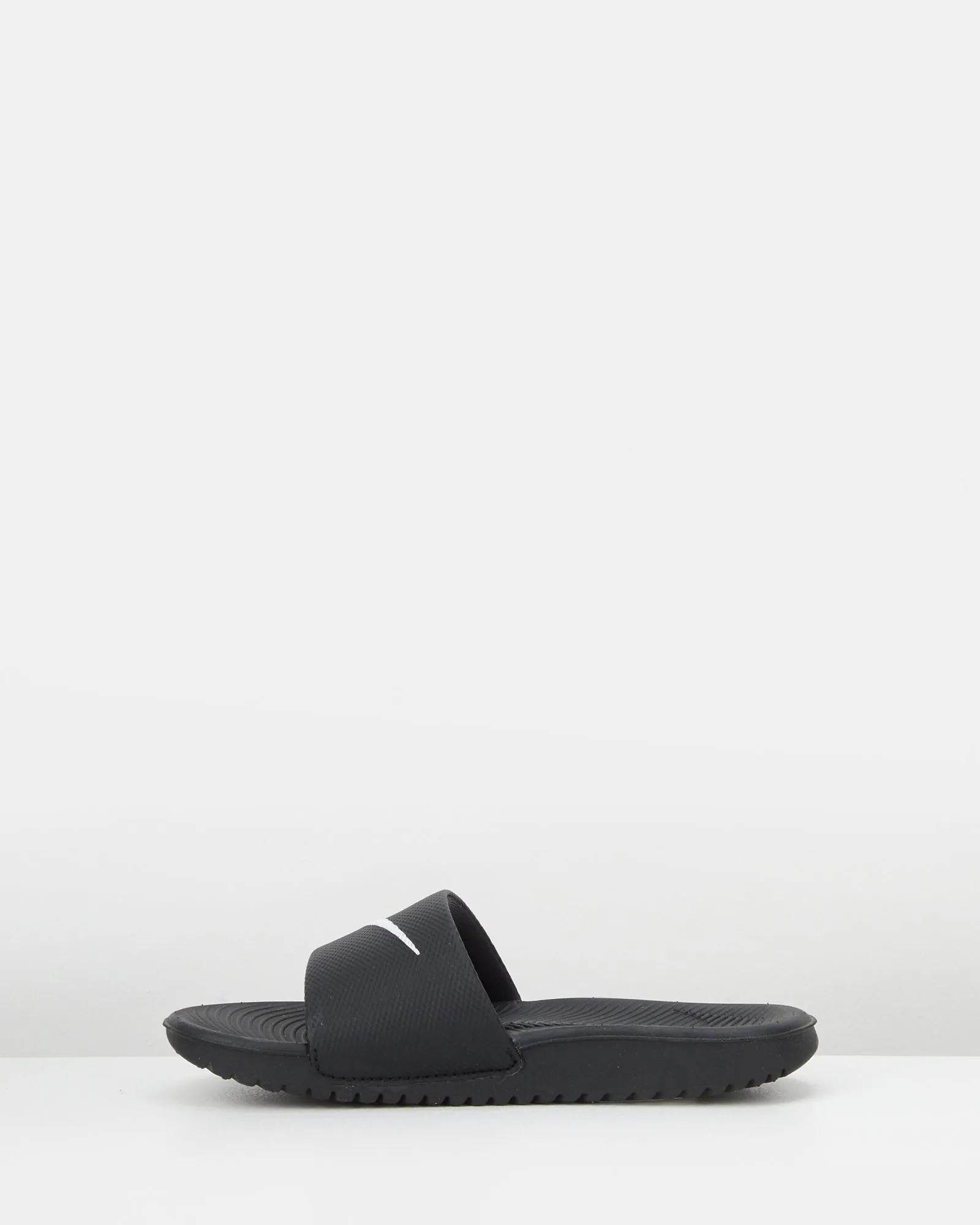 Nike Kinder-Schuhe Kawa Slides Schwarz/Weiß
