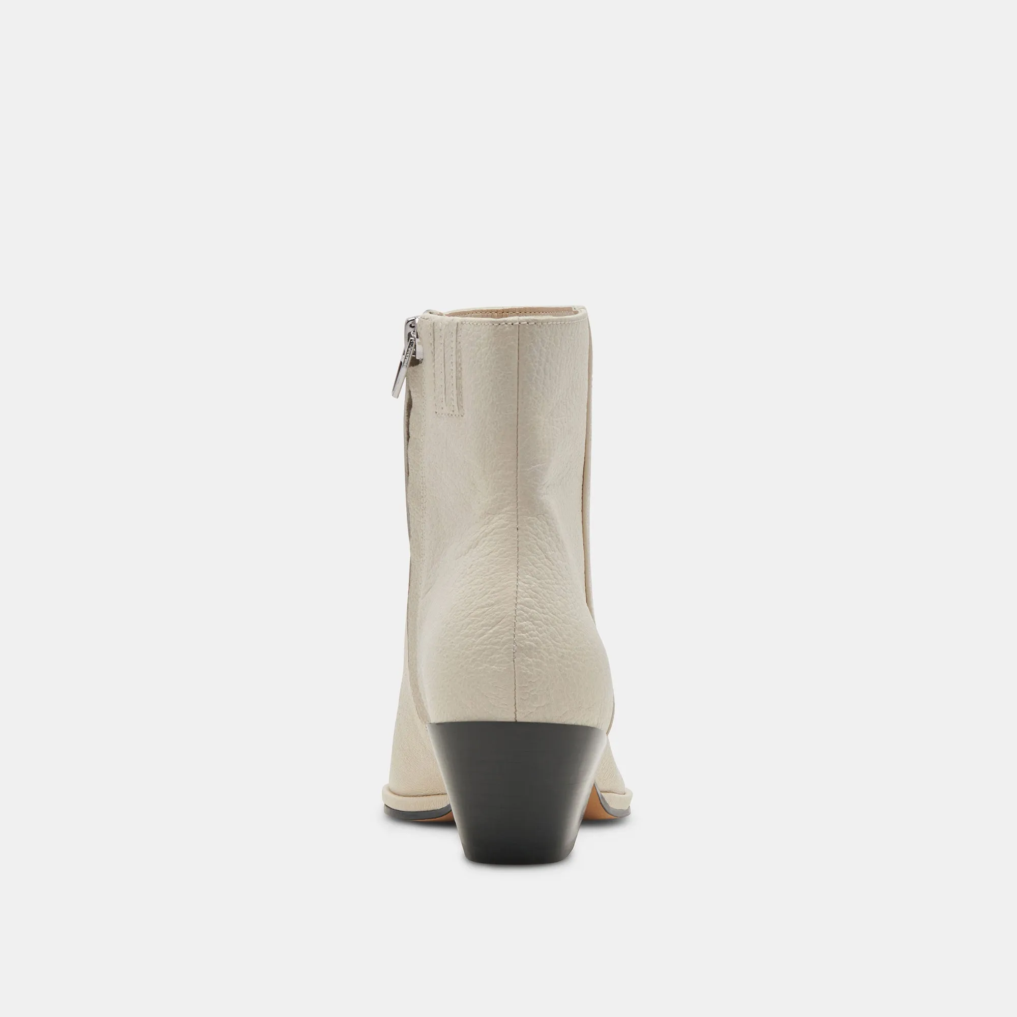 NONAH STIEFELETTEN IN ELFENBEINFARBENEM LEDER