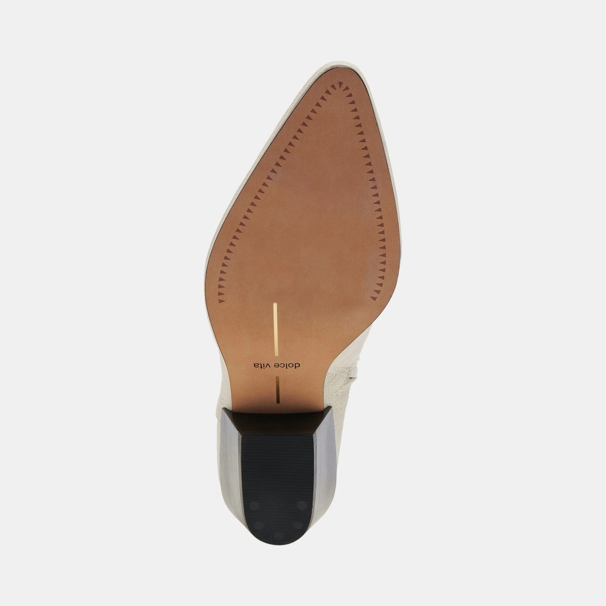 NONAH STIEFELETTEN IN ELFENBEINFARBENEM LEDER