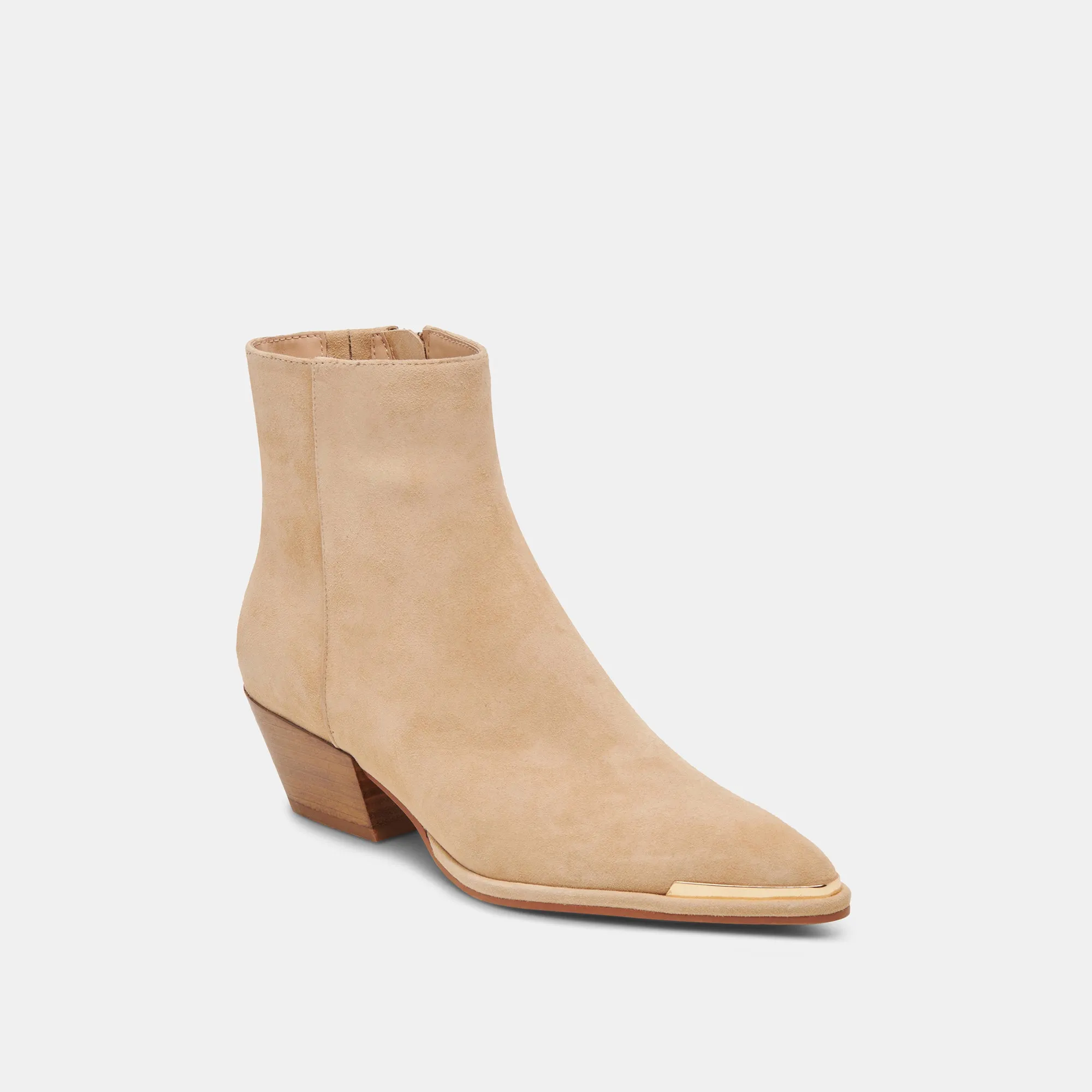 NONAH WEITE BOOTIES IN NUBUKLEDER IN BEIGE