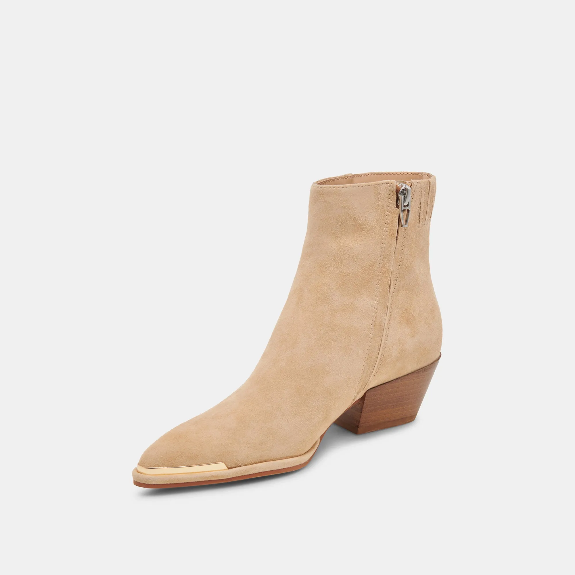 NONAH WEITE BOOTIES IN NUBUKLEDER IN BEIGE