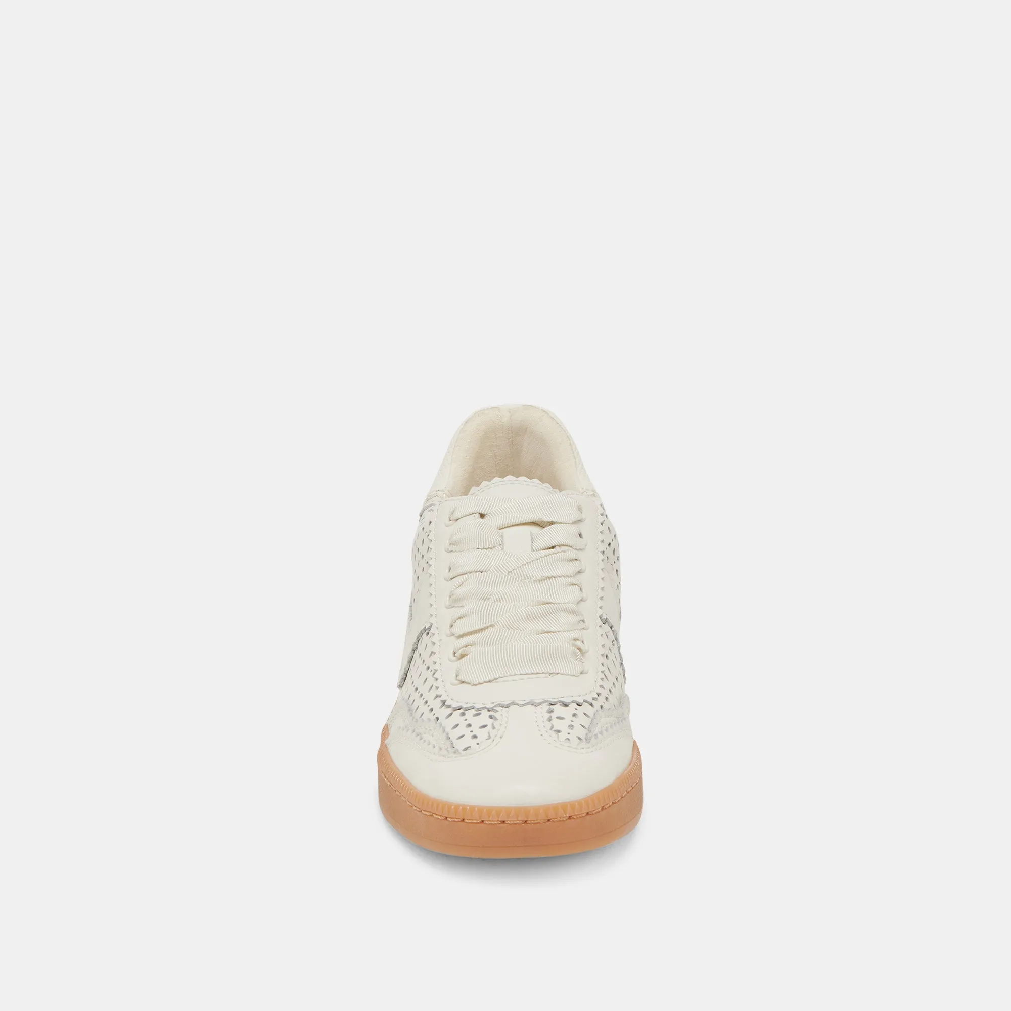 HINWEIS ÖSEN-PERFORIERUNG SNEAKER WEISSES LEDER