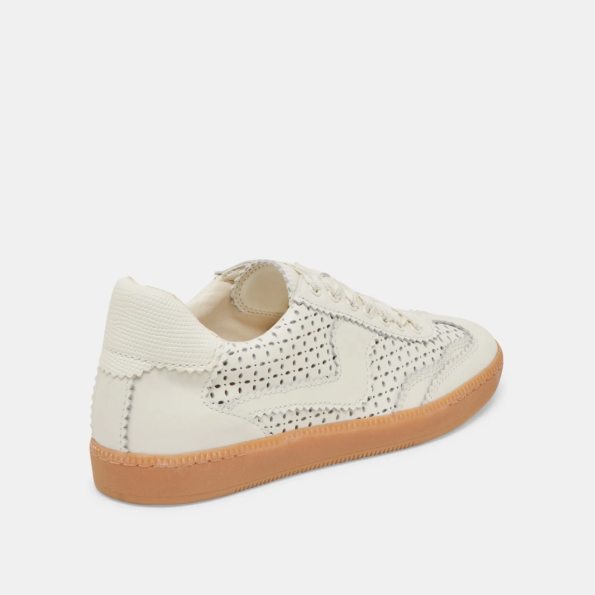 HINWEIS ÖSEN-PERFORIERUNG SNEAKER WEISSES LEDER