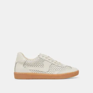 HINWEIS ÖSEN-PERFORIERUNG SNEAKER WEISSES LEDER