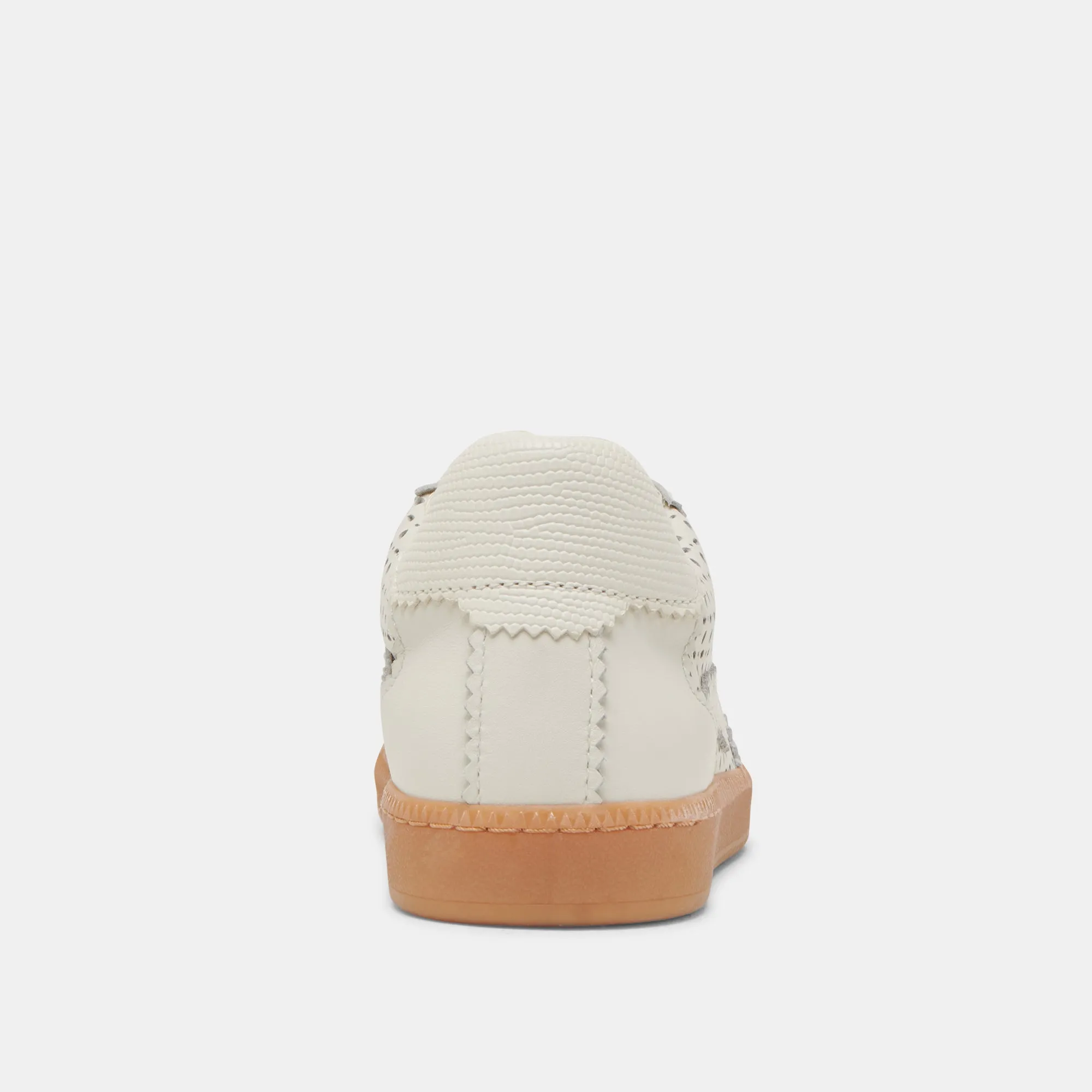 HINWEIS ÖSEN-PERFORIERUNG SNEAKER WEISSES LEDER