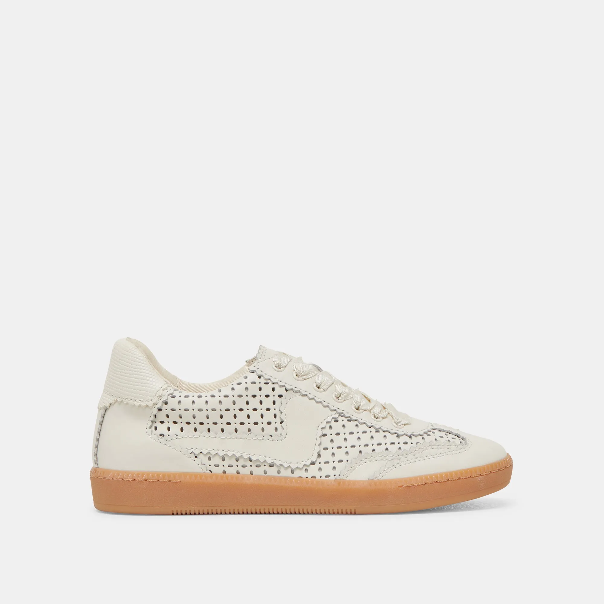 HINWEIS ÖSEN-PERFORIERUNG SNEAKER WEISSES LEDER