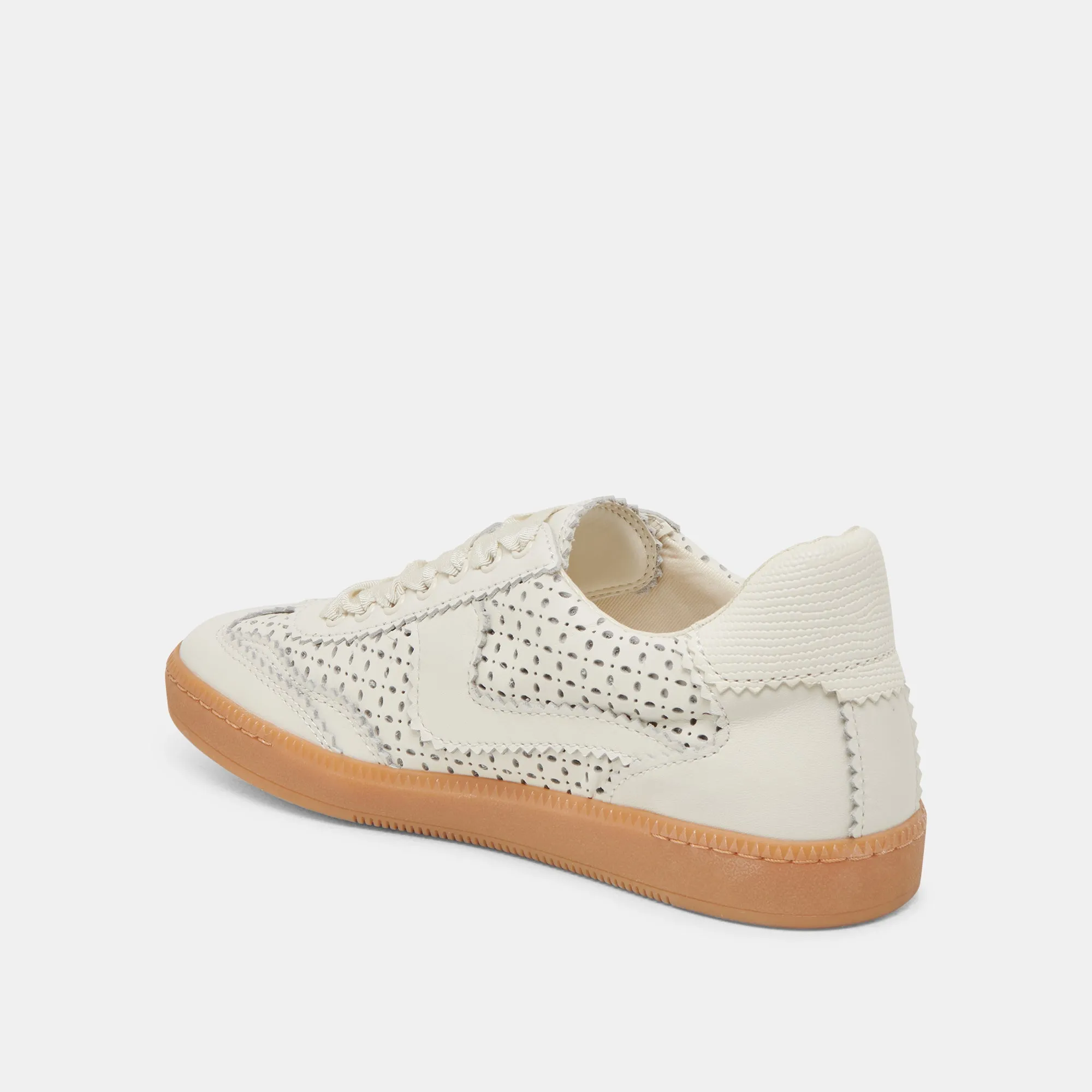 HINWEIS ÖSEN-PERFORIERUNG SNEAKER WEISSES LEDER
