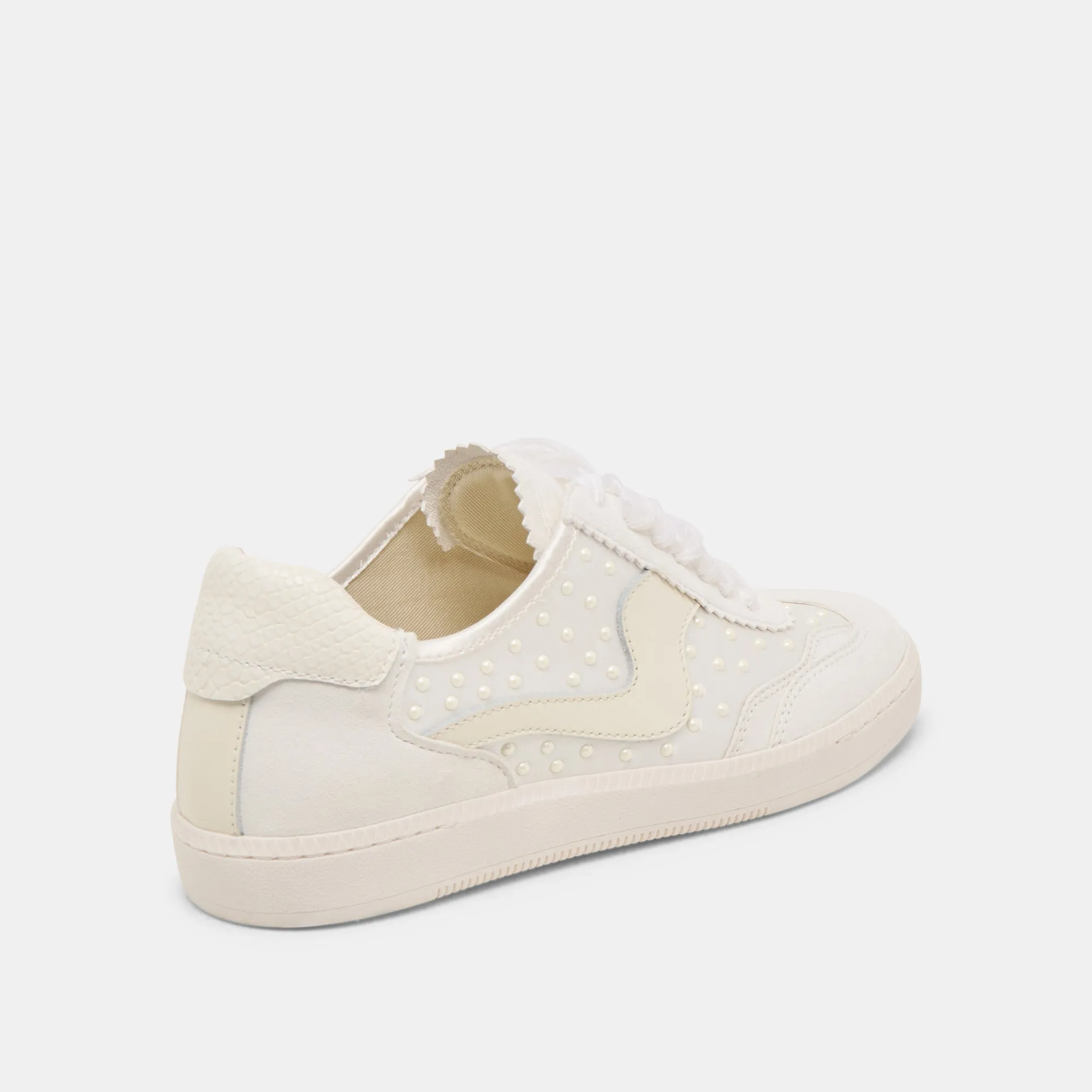 HINWEIS PEARL SNEAKERS OFF WHITE SATIN