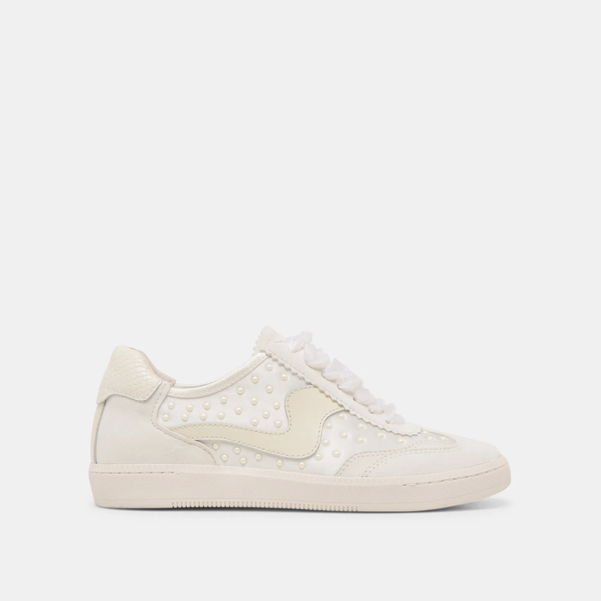 HINWEIS PEARL SNEAKERS OFF WHITE SATIN
