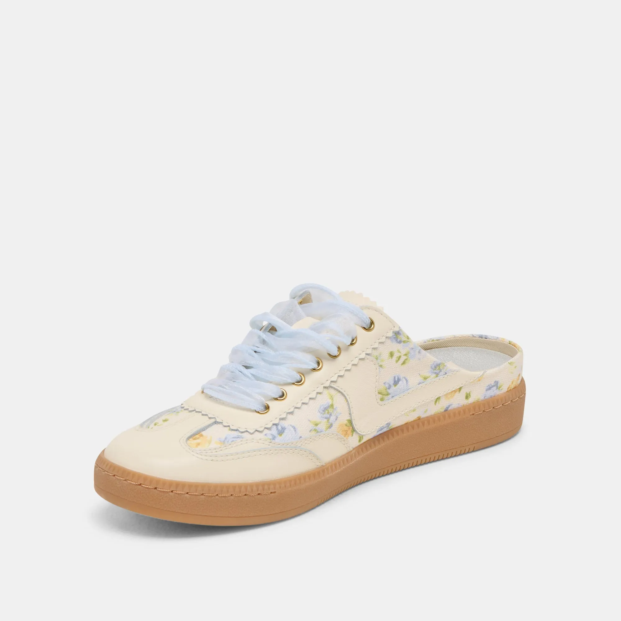 HINWEIS SLIDE SNEAKERS BLAU BLUMENLEDER