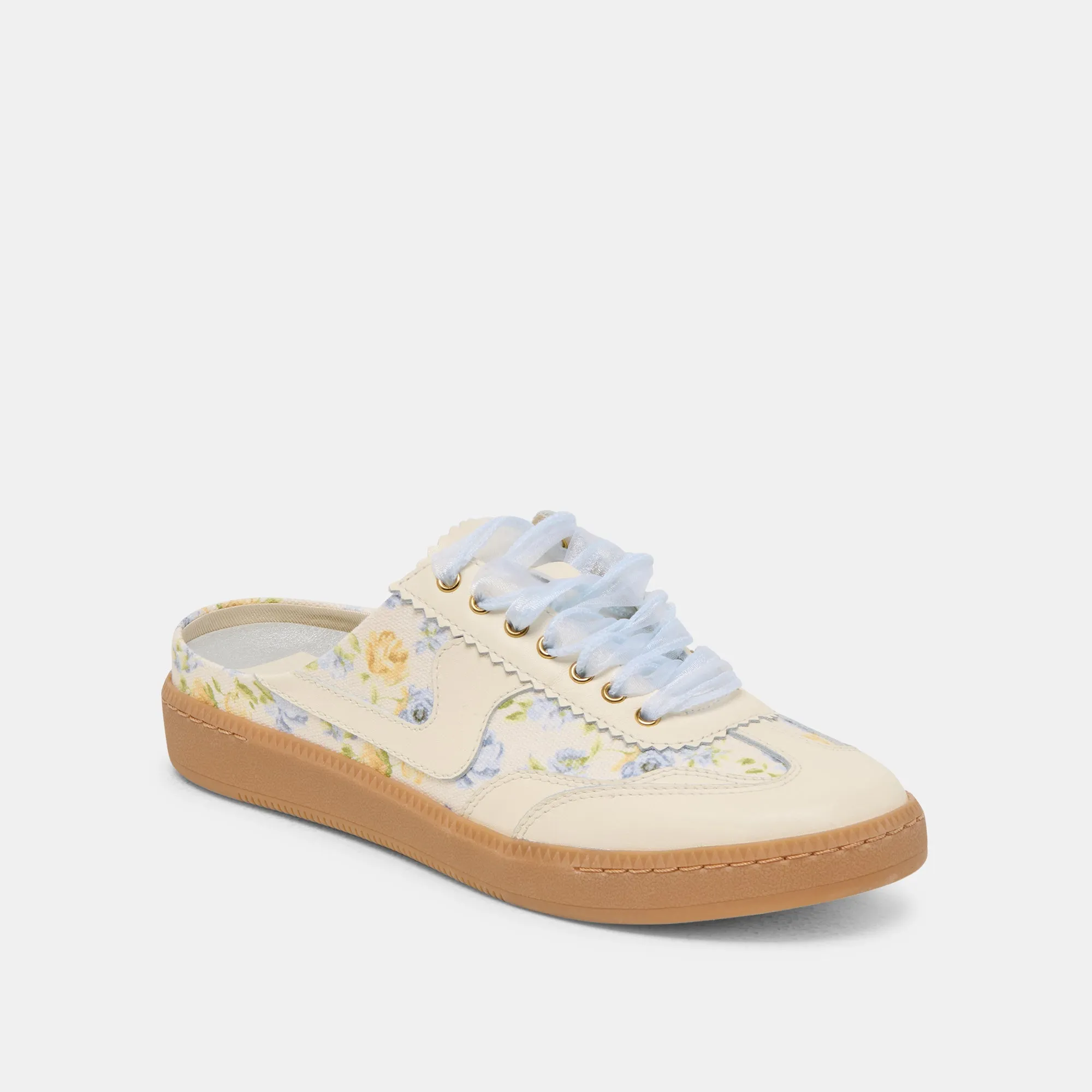 HINWEIS SLIDE SNEAKERS BLAU BLUMENLEDER