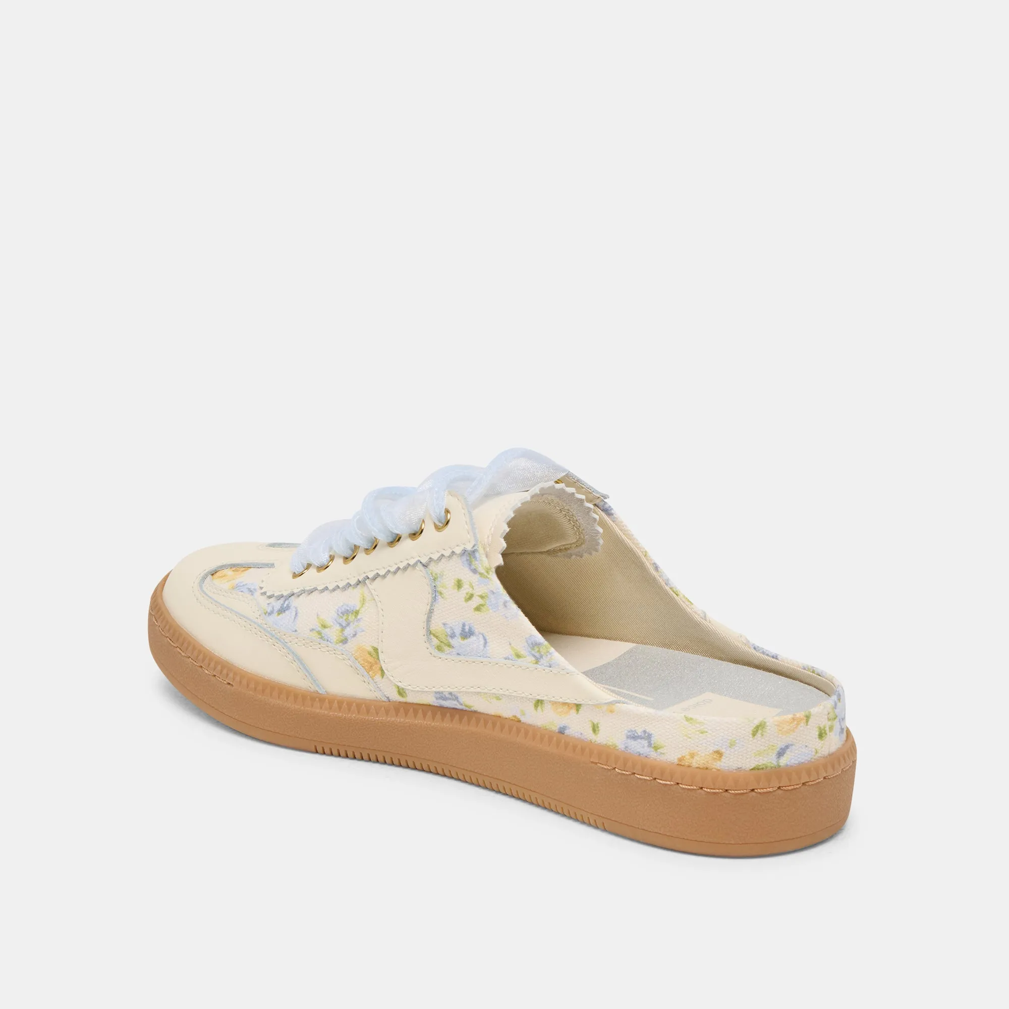 HINWEIS SLIDE SNEAKERS BLAU BLUMENLEDER