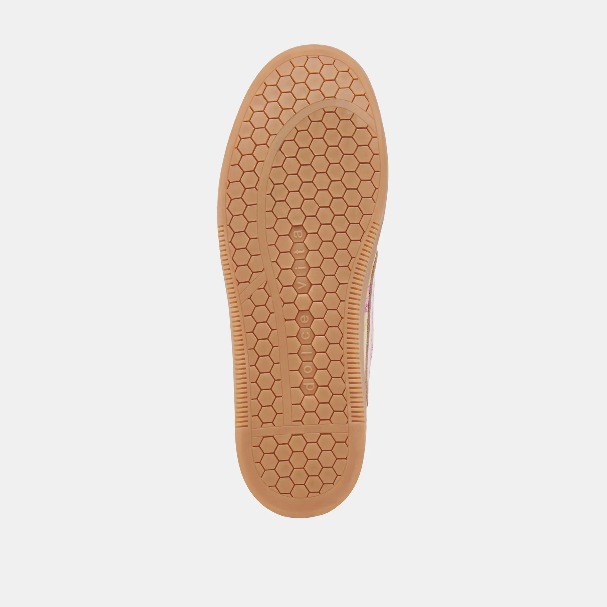 HINWEIS SLIDE SNEAKERS LILA BLUMENLEDER