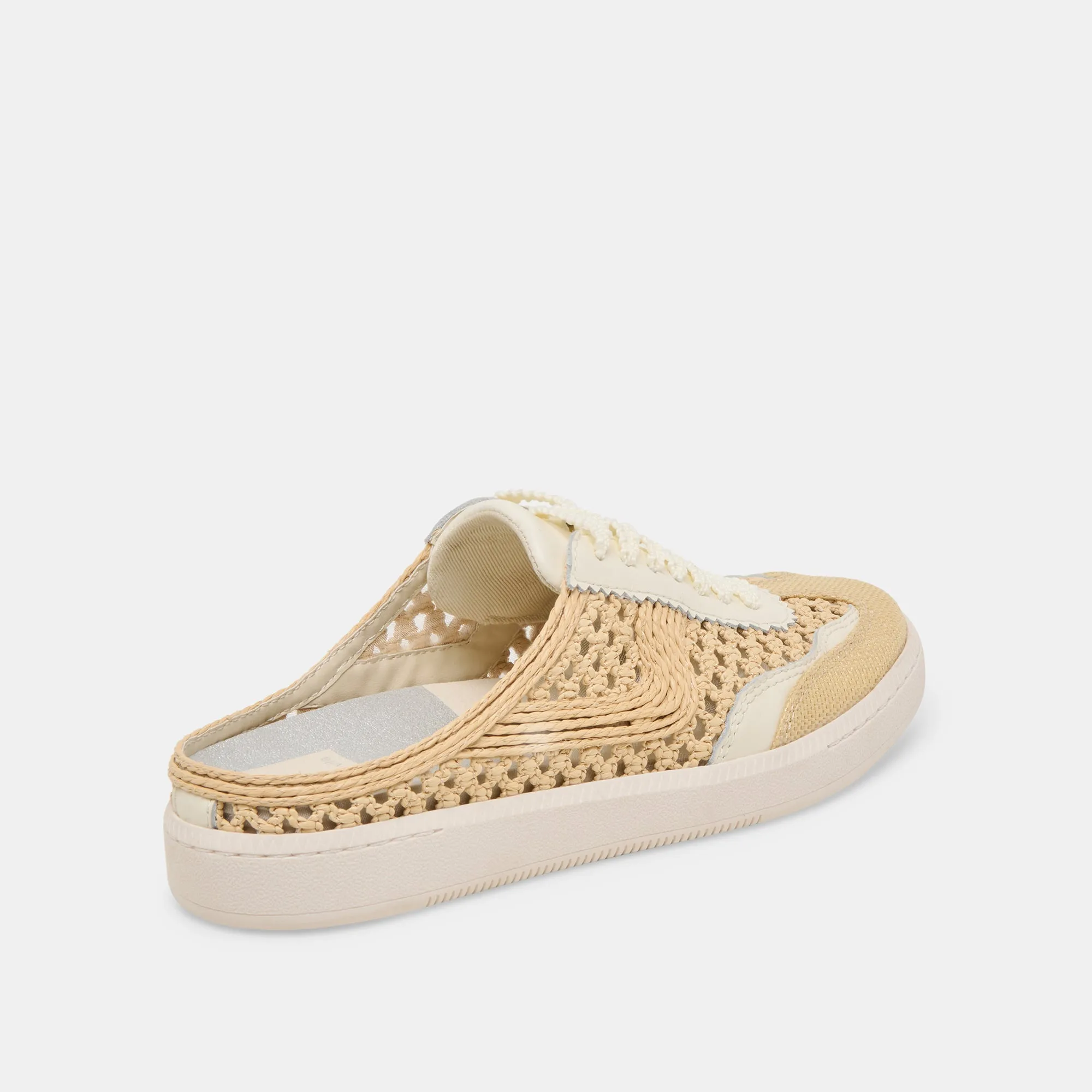 HINWEIS SLIDE GEFLOCHTENE SNEAKERS LT NATUR GEFLOCHTENE RAFFIA