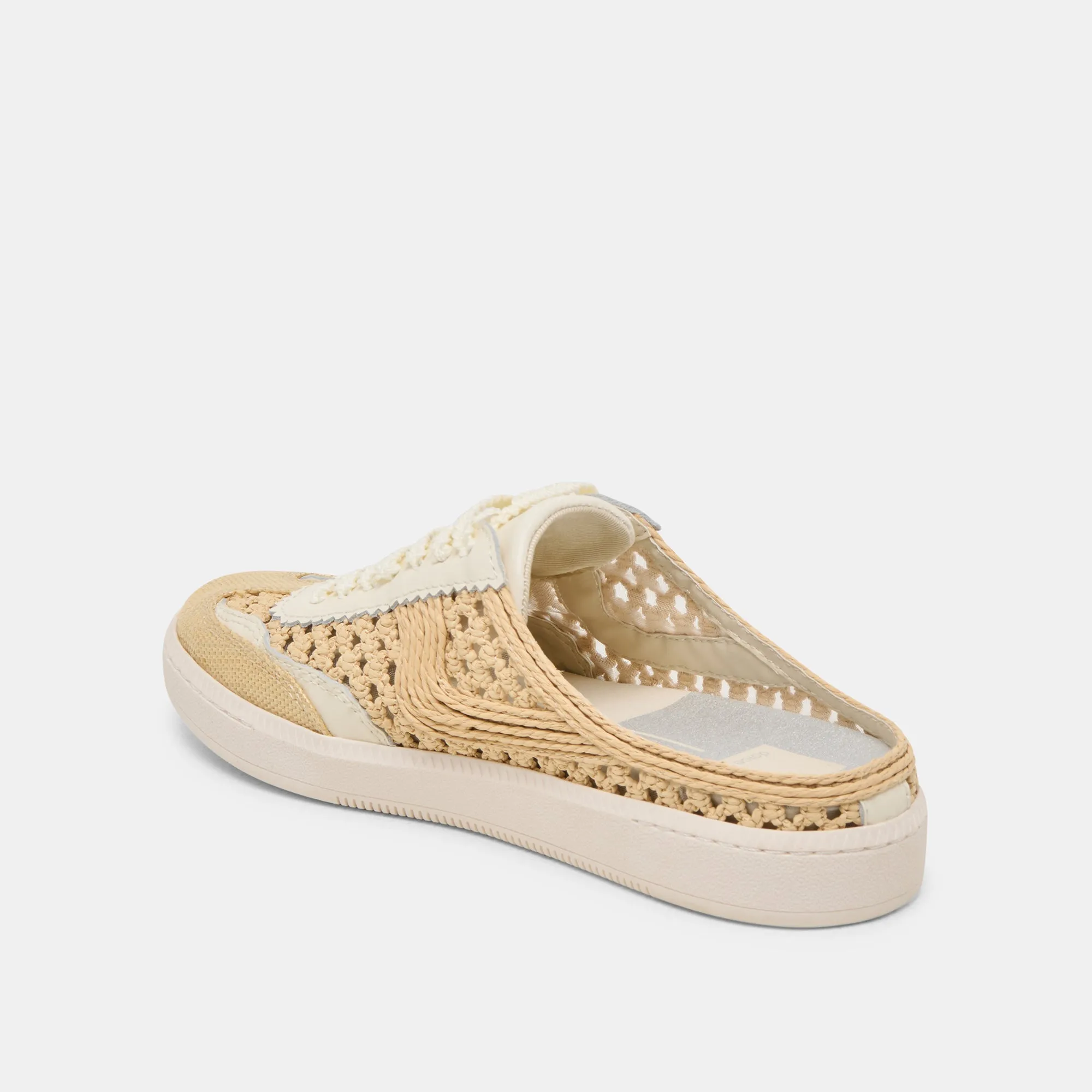 HINWEIS SLIDE GEFLOCHTENE SNEAKERS LT NATUR GEFLOCHTENE RAFFIA