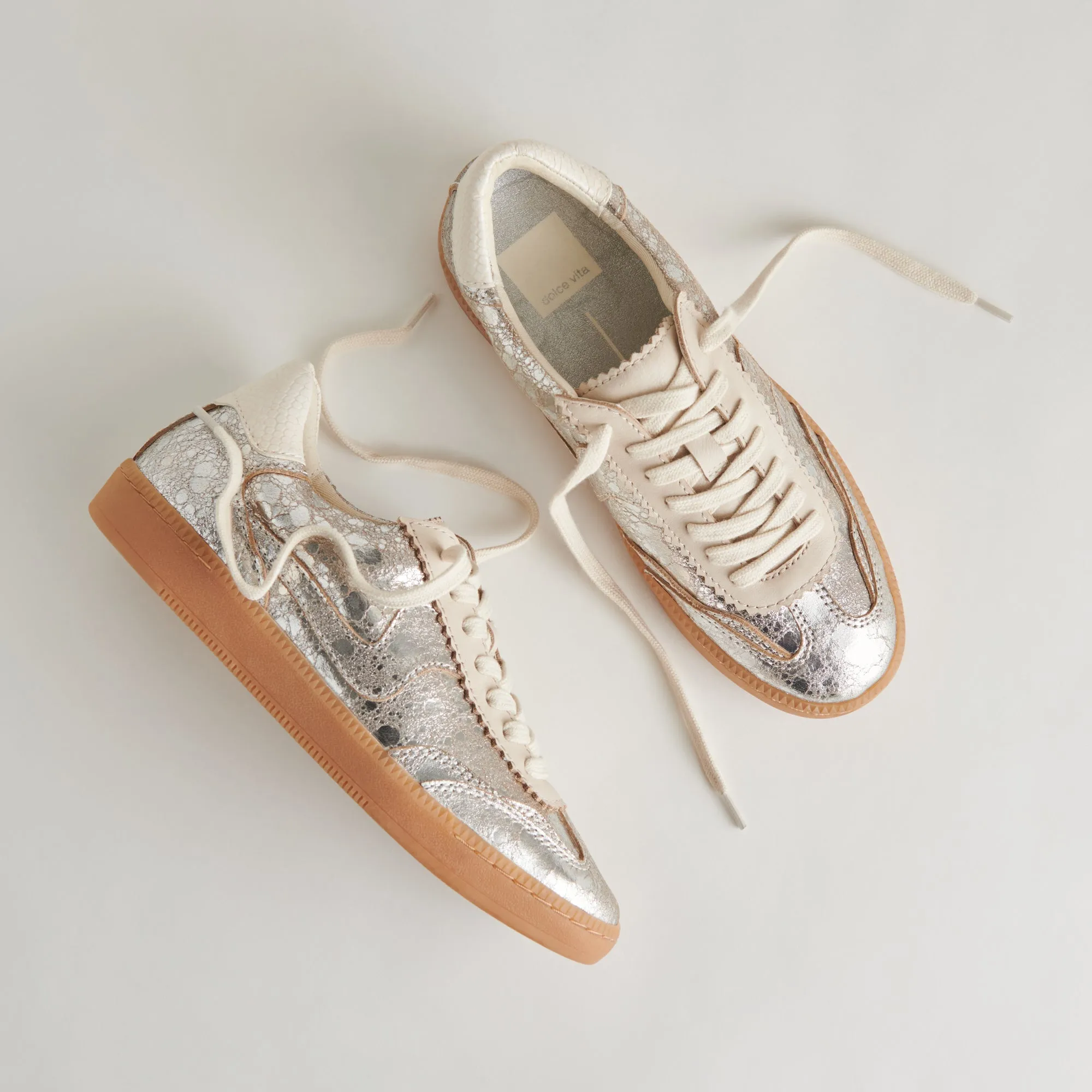 NOTICE SNEAKERS SILVER DISTRESSED LEDER