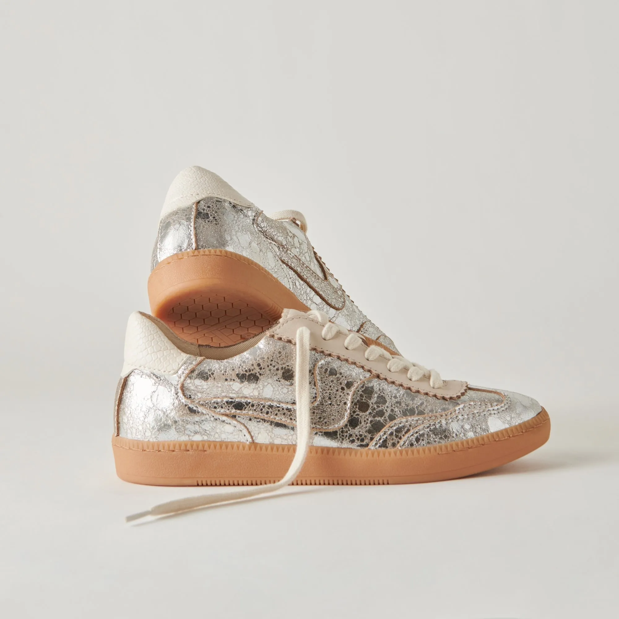 NOTICE SNEAKERS SILVER DISTRESSED LEDER