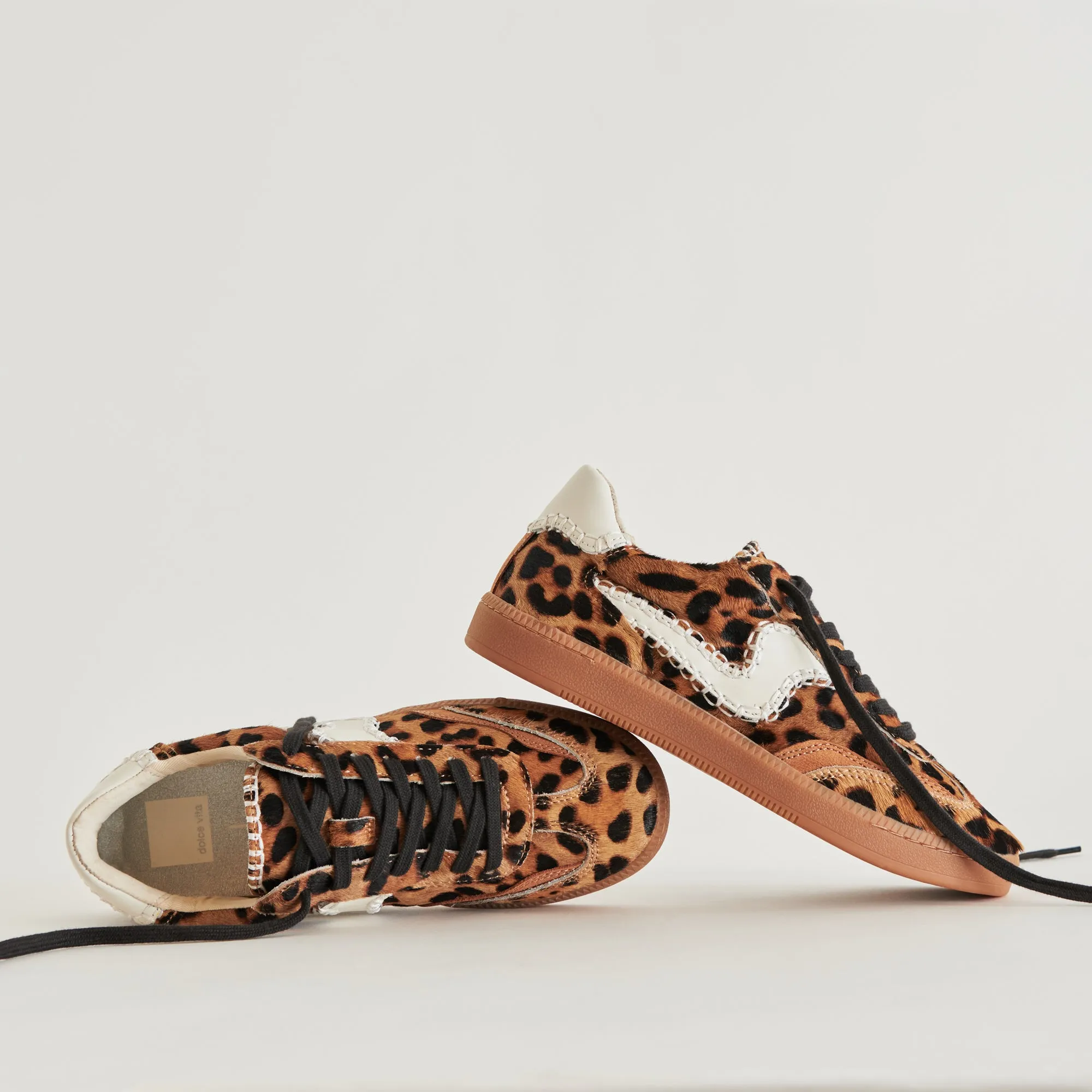 HINWEIS STITCH SNEAKERS DK LEOPARD KALBSHAAR