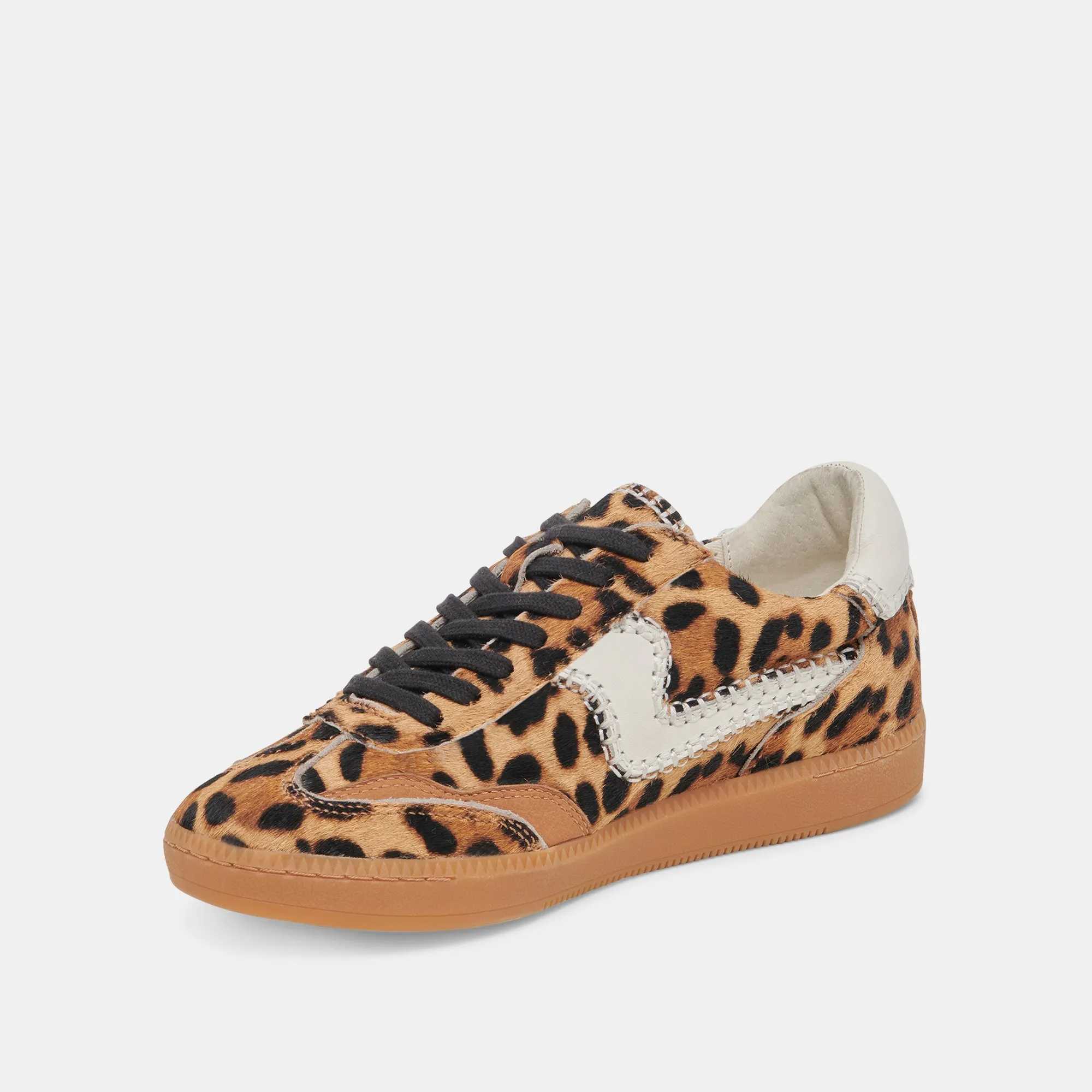 HINWEIS STITCH SNEAKERS DK LEOPARD KALBSHAAR