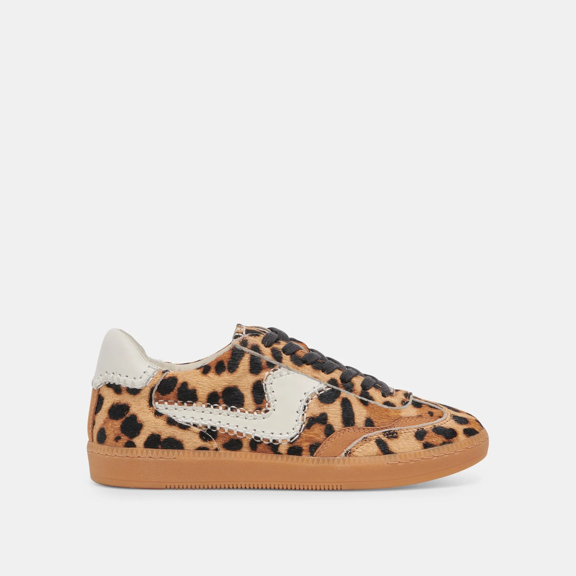 HINWEIS STITCH SNEAKERS DK LEOPARD KALBSHAAR