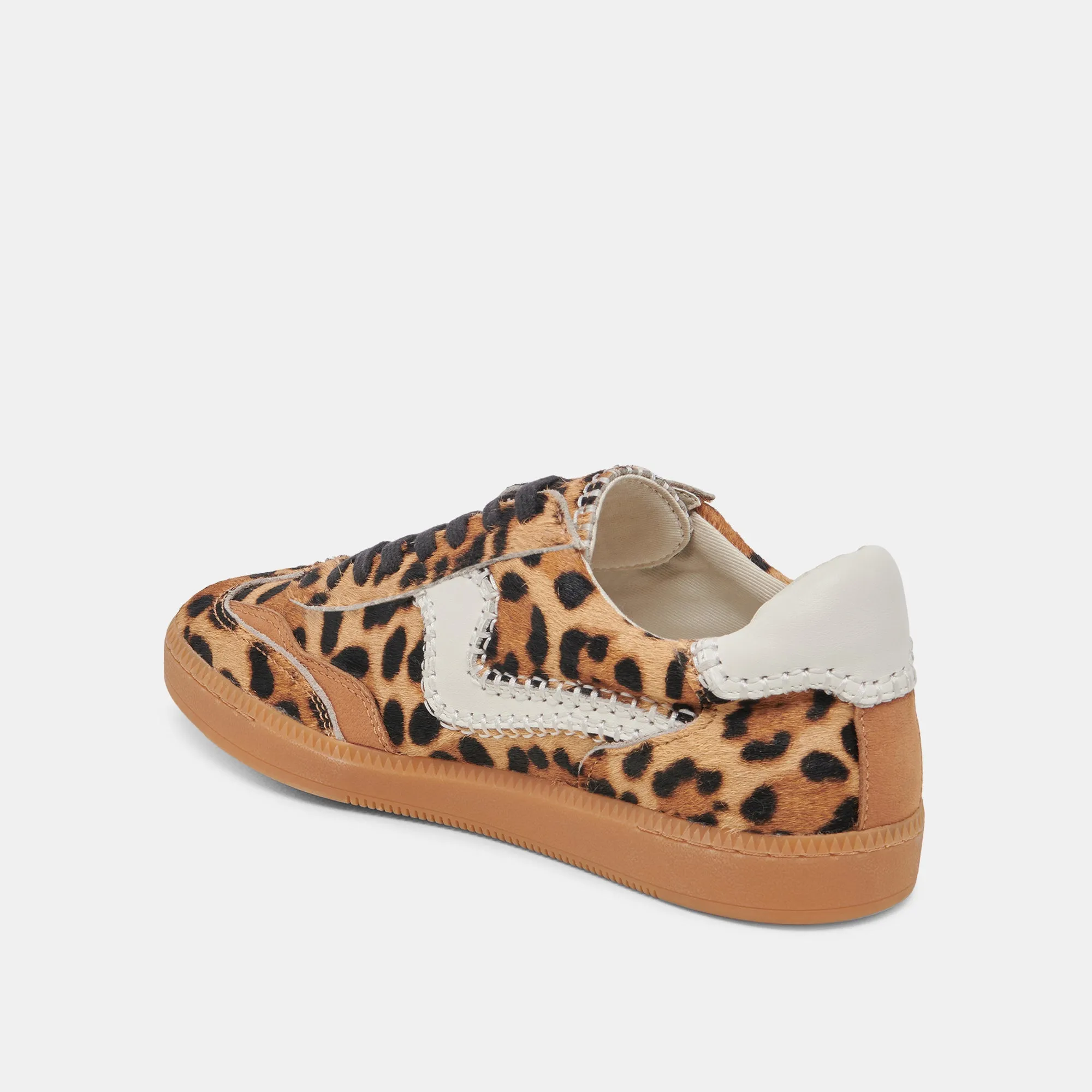 HINWEIS STITCH SNEAKERS DK LEOPARD KALBSHAAR