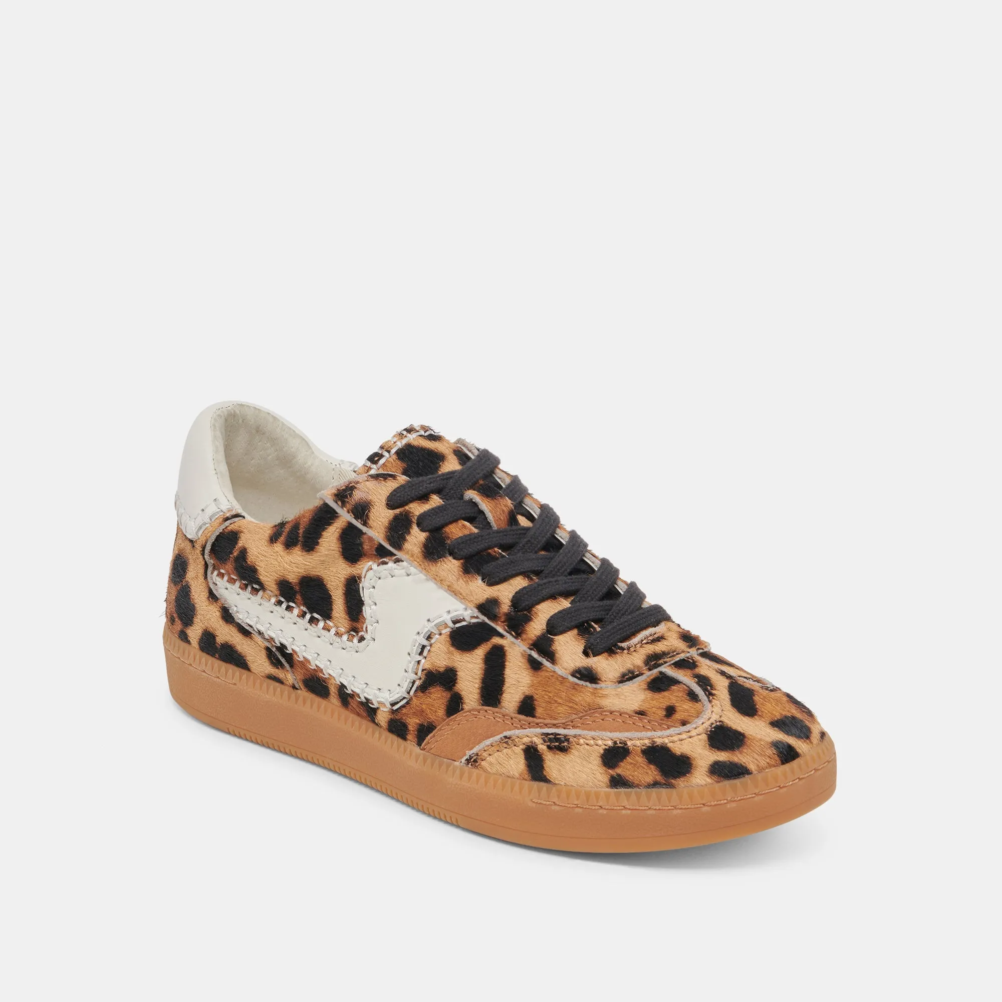 HINWEIS STITCH SNEAKERS DK LEOPARD KALBSHAAR