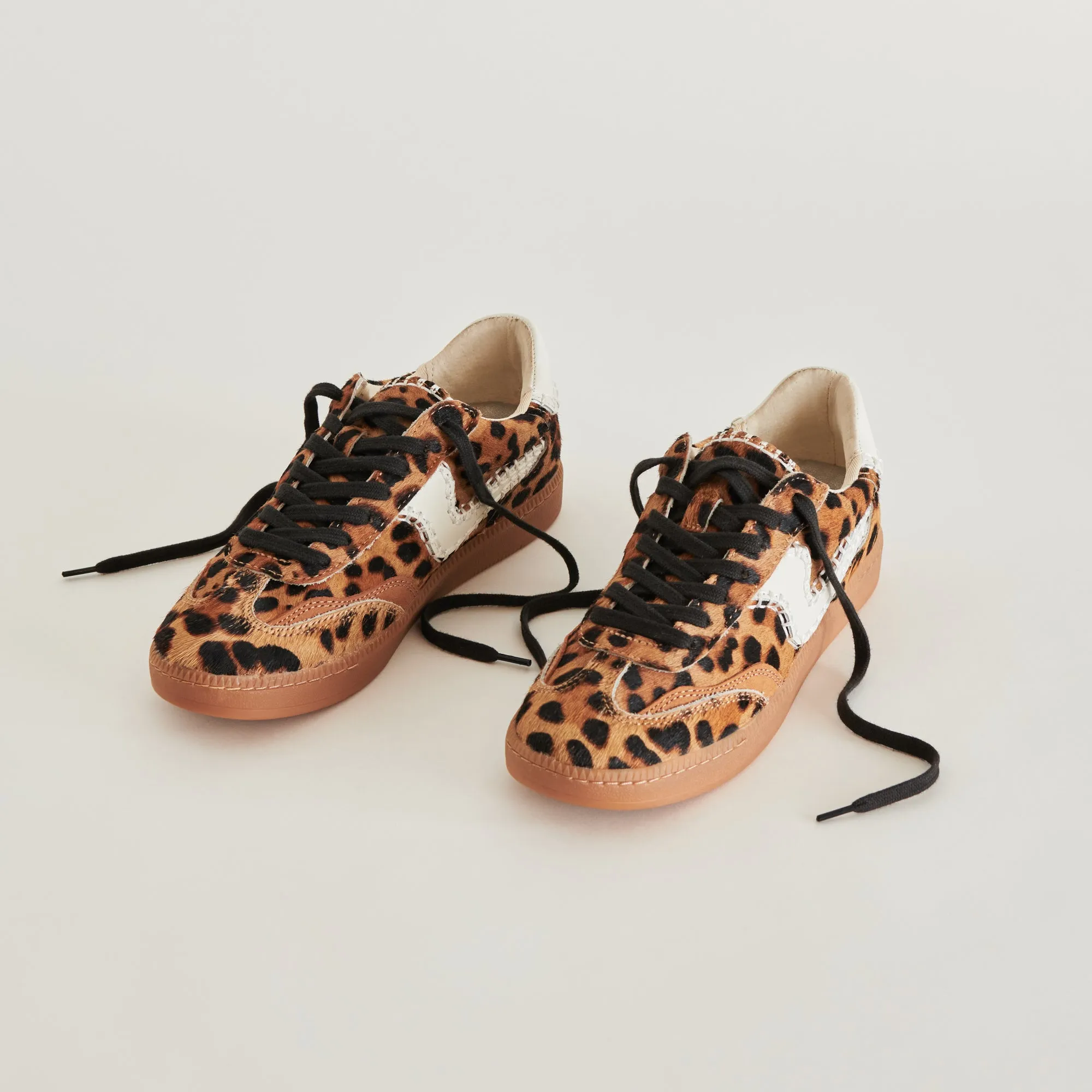 HINWEIS STITCH SNEAKERS DK LEOPARD KALBSHAAR