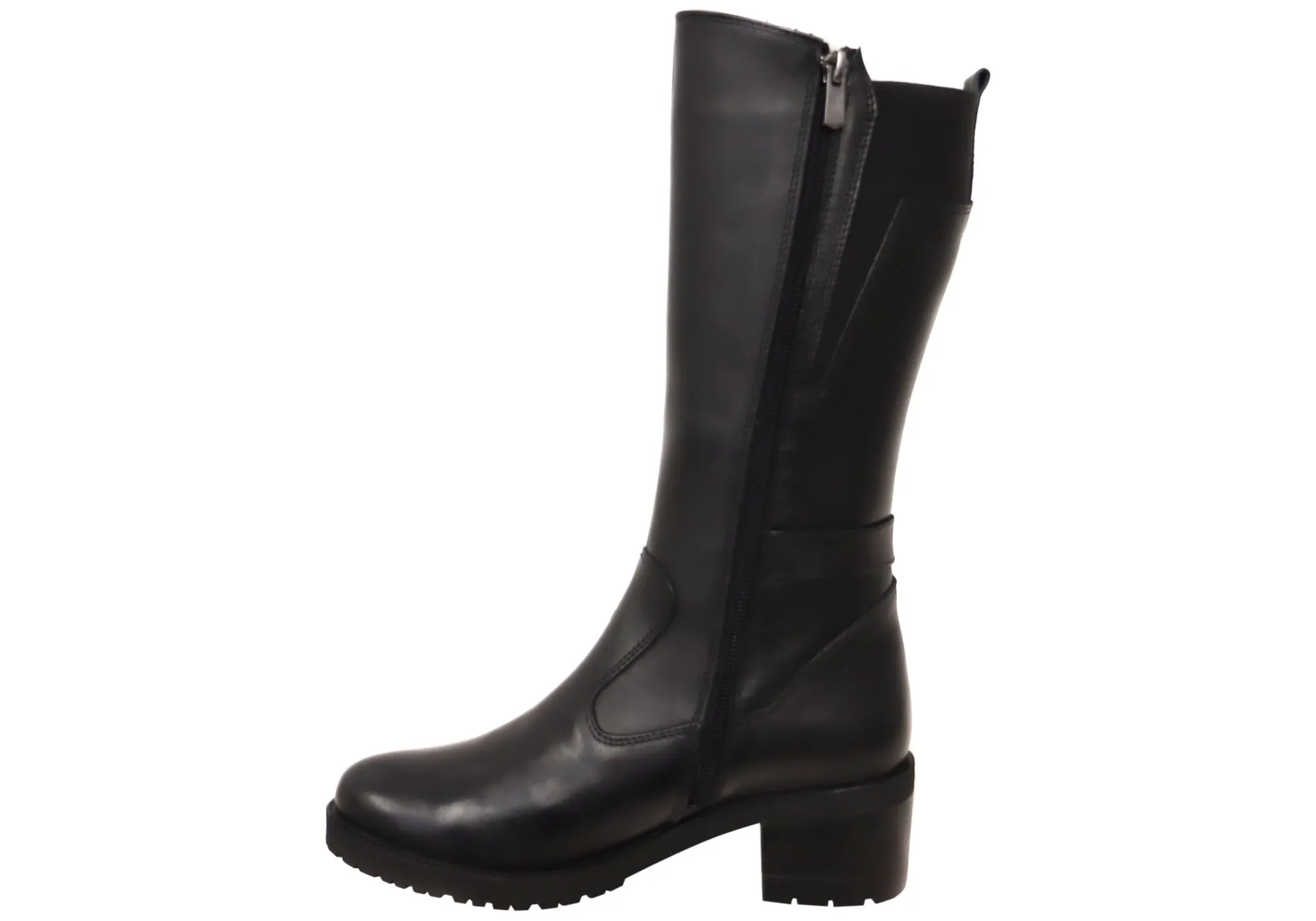 Orizonte Camdera Damen Europäische Bequeme Leder Stiefel Mittlere Wade Orizonte Schuhe