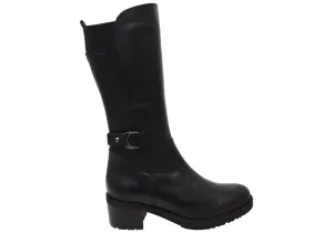 Orizonte Camdera Damen Europäische Bequeme Leder Stiefel Mittlere Wade Orizonte Schuhe