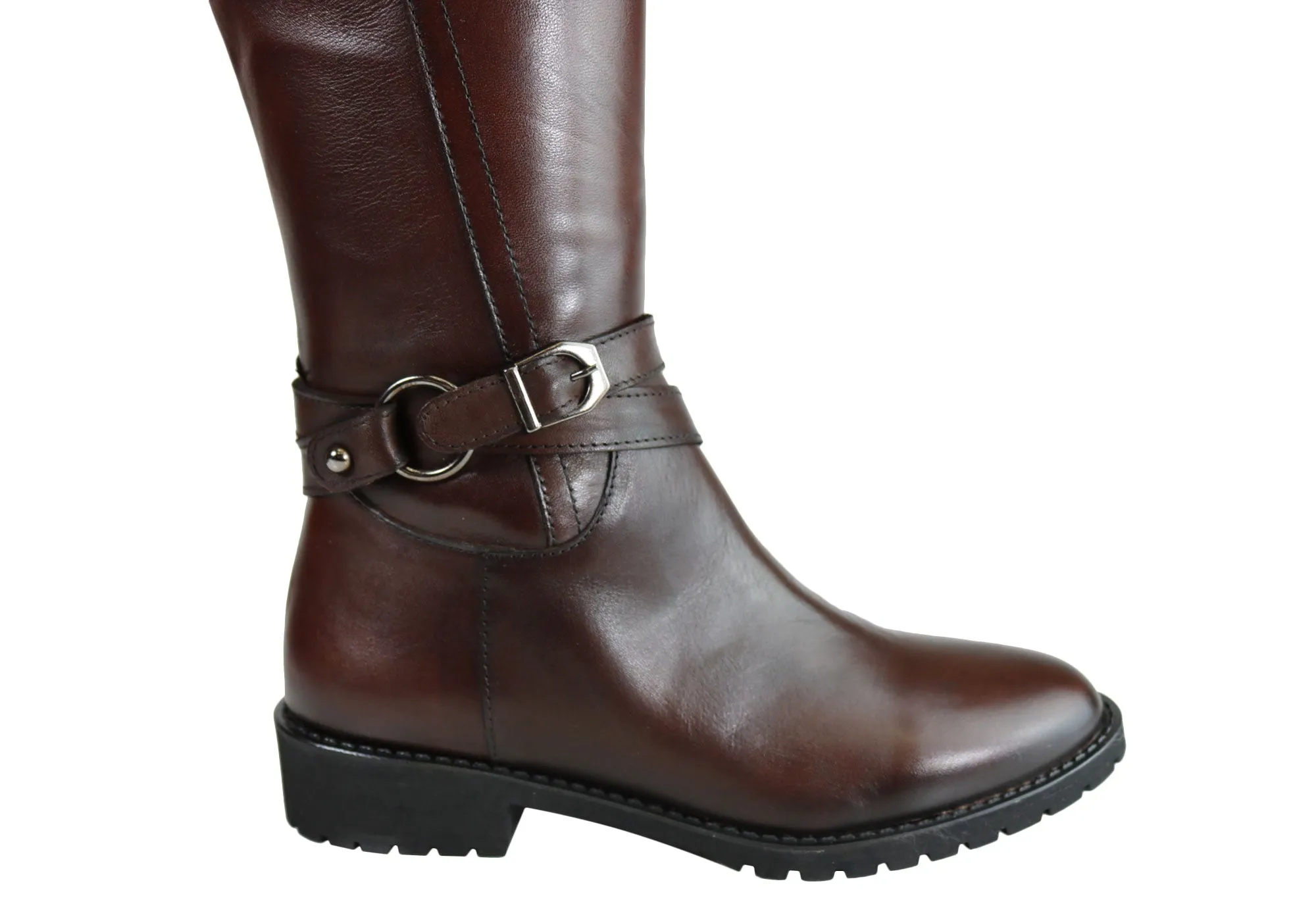 Orizonte Hobart Damen Bequeme Europäische Leder Stiefel Kniehohe Stiefel Orizonte Schuhe