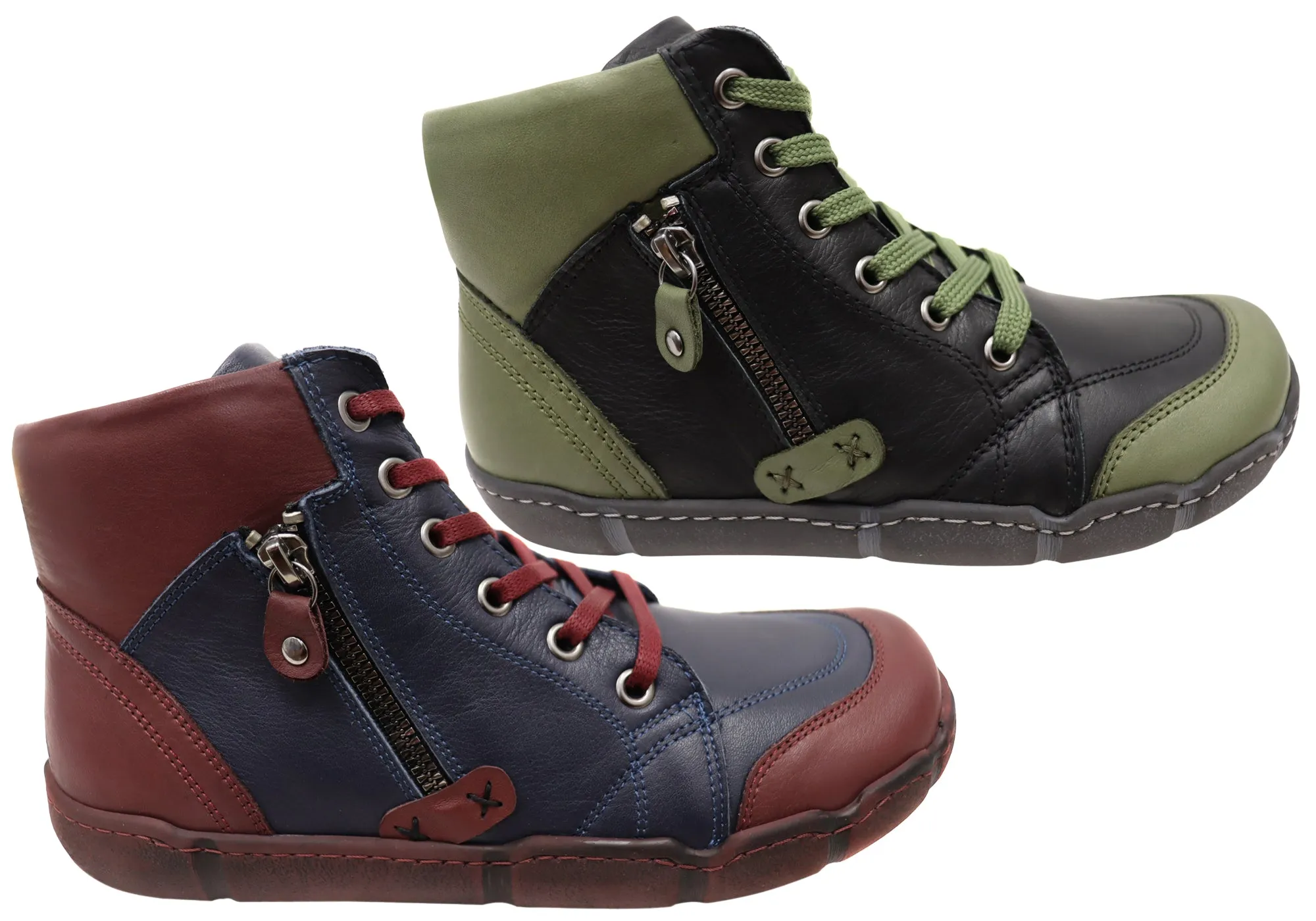 Orizonte Maroona Damen Europäische Bequeme Leder Knöchelstiefel Orizonte Schuhe