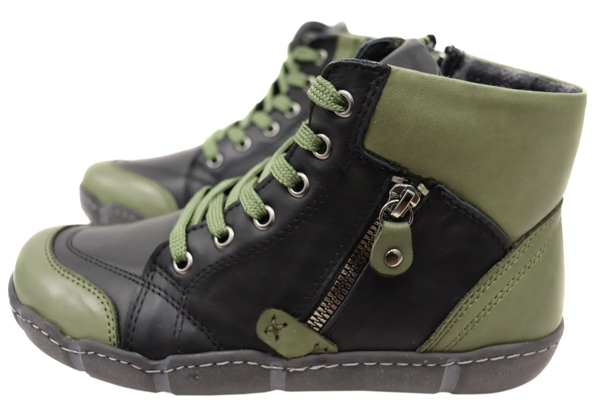 Orizonte Maroona Damen Europäische Bequeme Leder Knöchelstiefel Orizonte Schuhe
