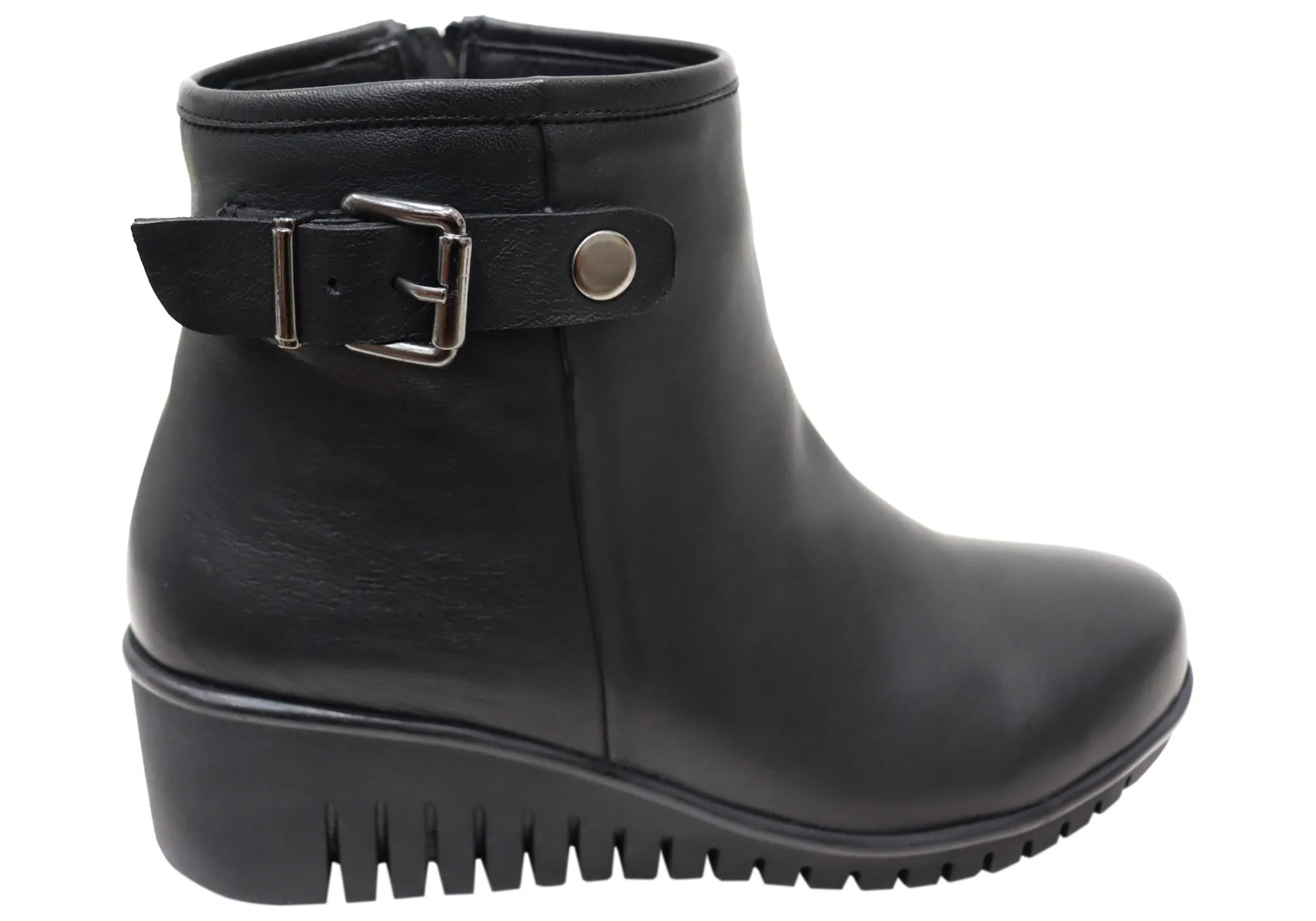 Orizonte Solange Damen Europäische Bequeme Leder Knöchelstiefel Orizonte Schuhe