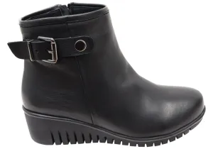 Orizonte Solange Damen Europäische Bequeme Leder Knöchelstiefel Orizonte Schuhe